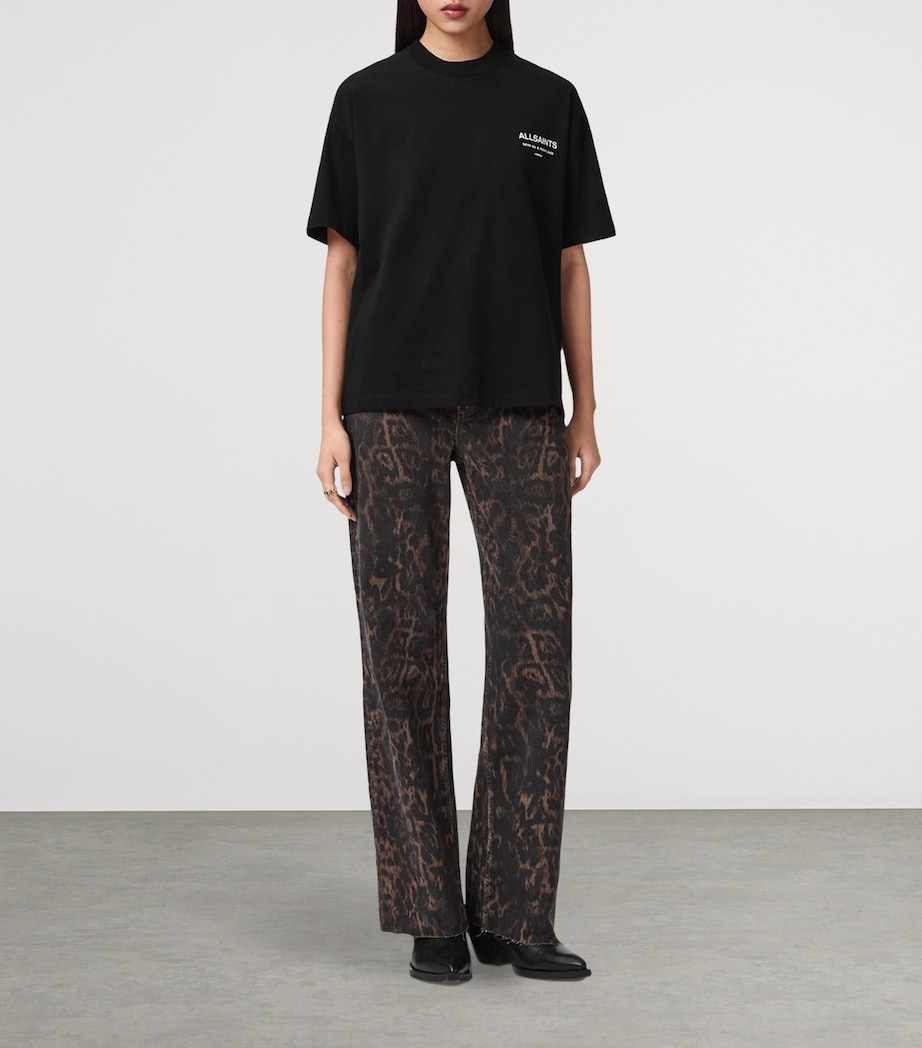 AllSaints Womens Organic Cotton Dreamer Etta T-Shirt Black Image 2