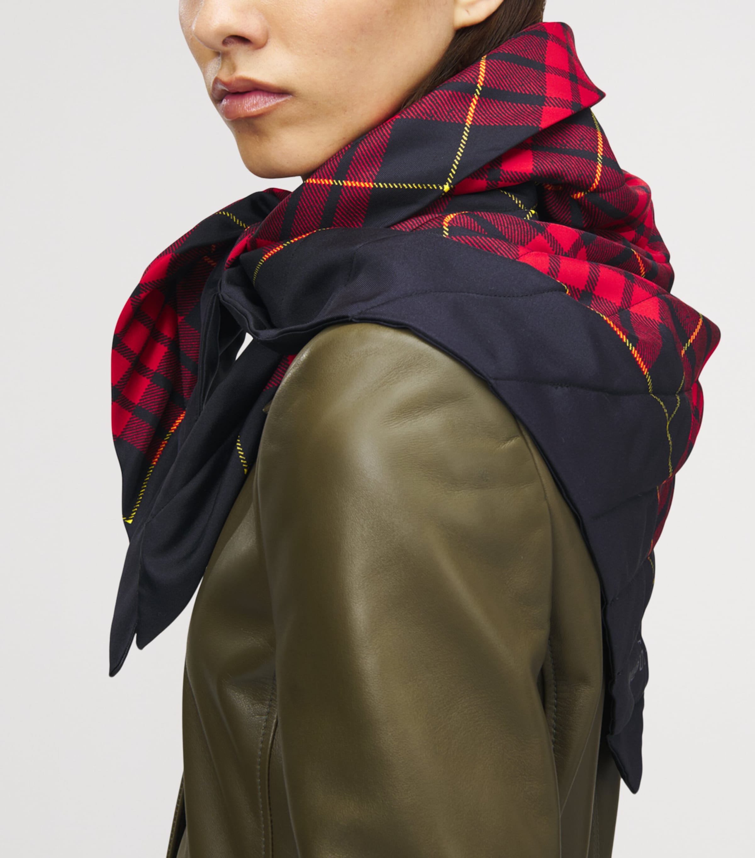 Silk Tartan Triangle Scarf 1074 Image 2