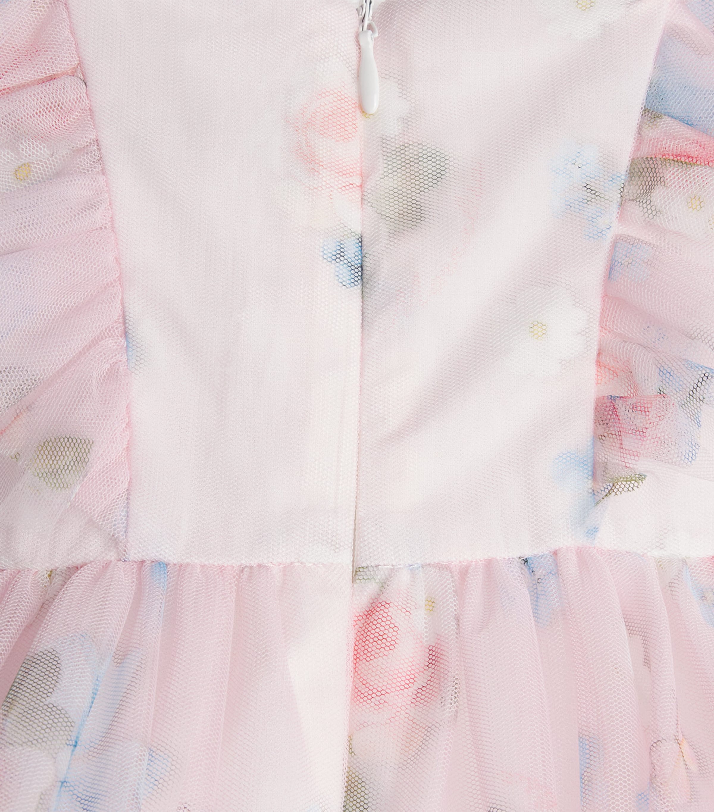 Monnalisa Floral Tulle-Overlay Dress (3-36 Months) Pink Fairytale Image 3