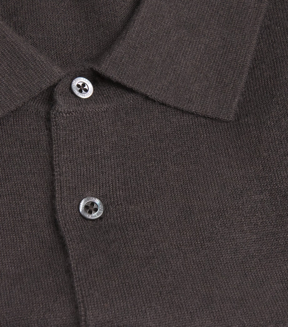 Cashmere-Silk Polo Sweater 30 BROWN Image 5