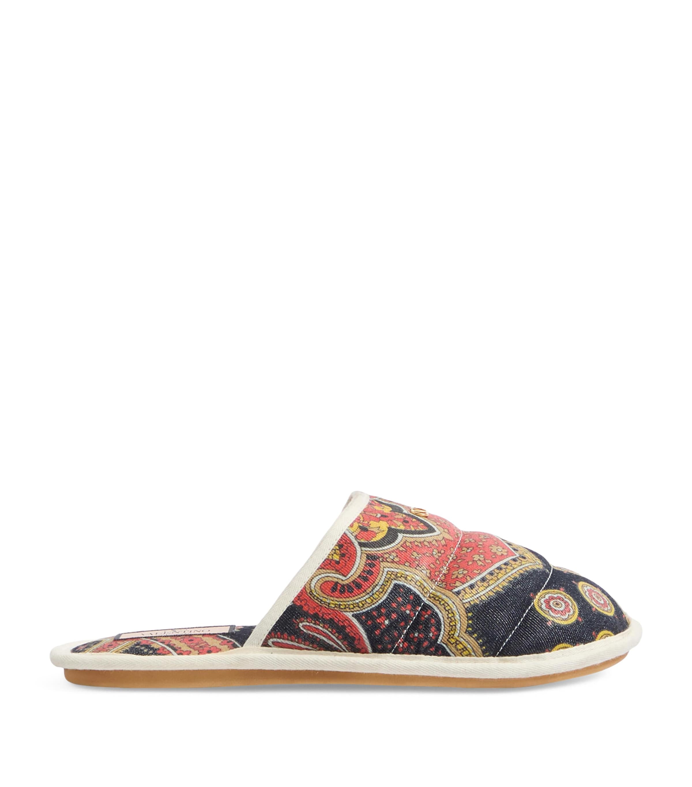Valentino Paisley-print Slides