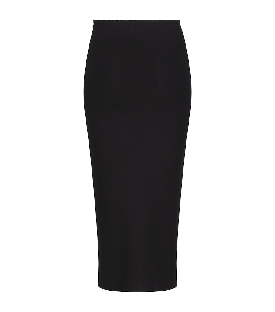 Pencil Midi Skirt N0000-BLACK Image 3