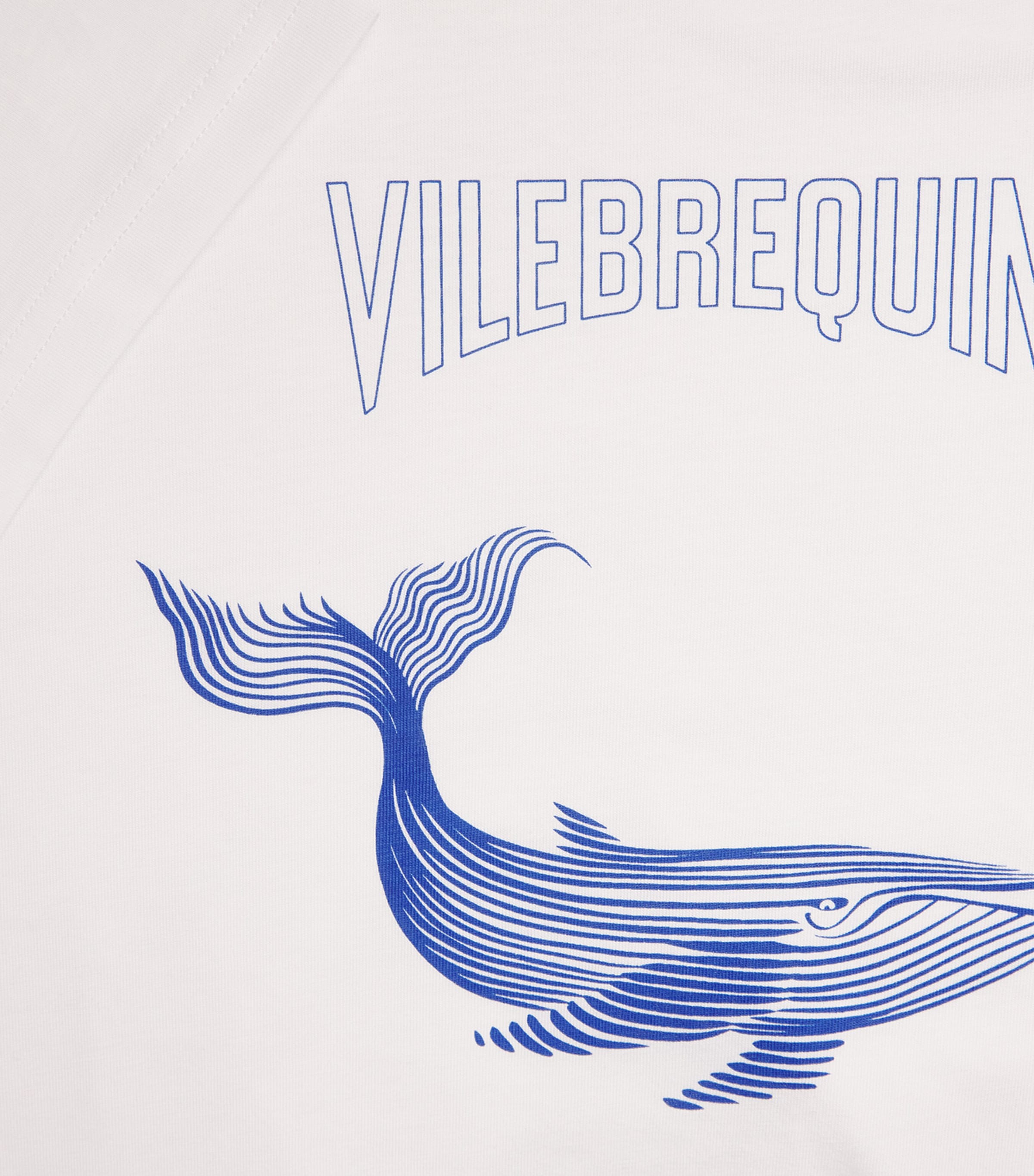 Vilebrequin Mens Cotton Thom Whales T-Shirt Blanc Image 6