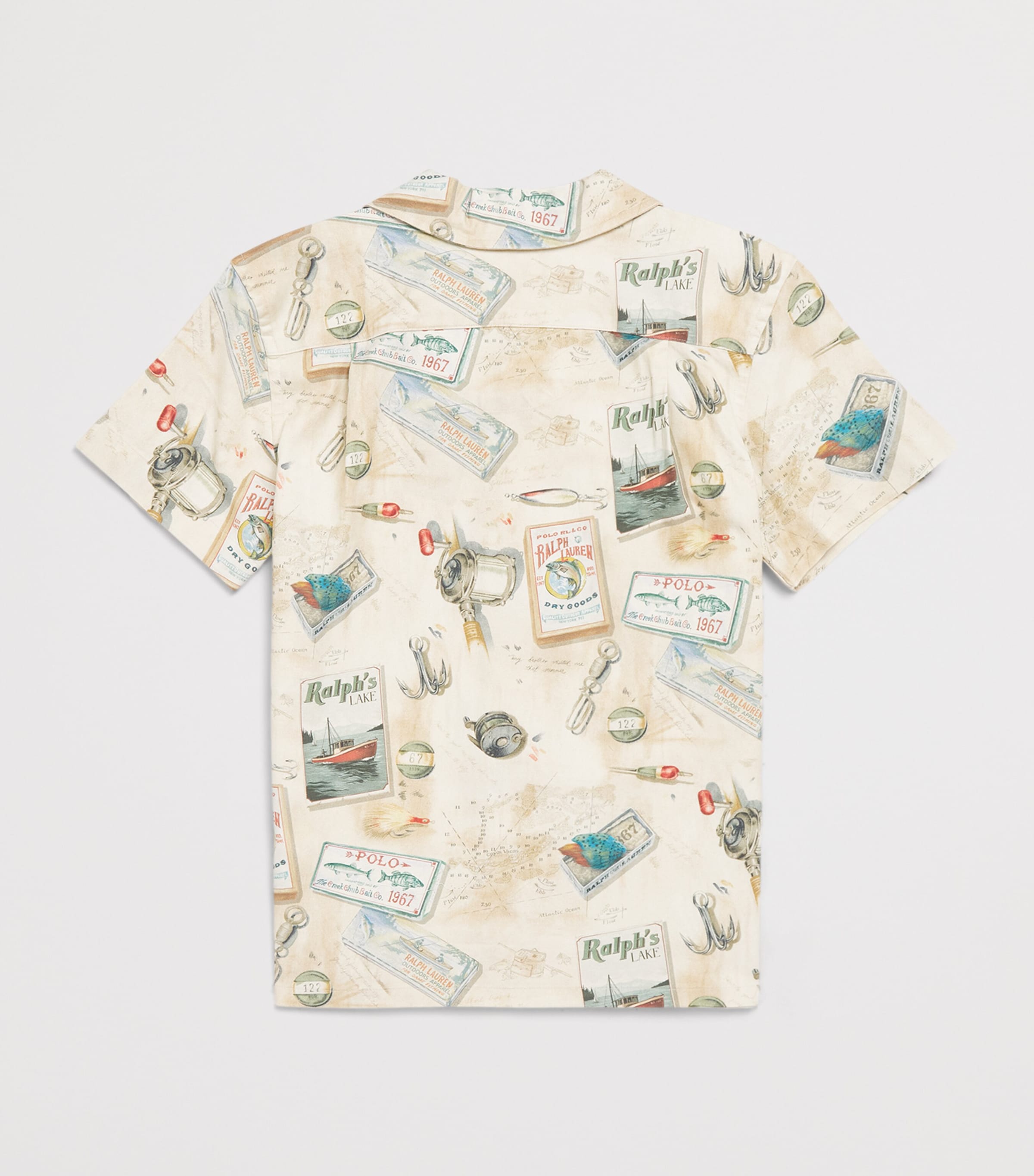 Ralph Lauren Kids Stretch-Cotton Fishing Print Shirt (6-12 Years) Fshrman Lodge Image 2