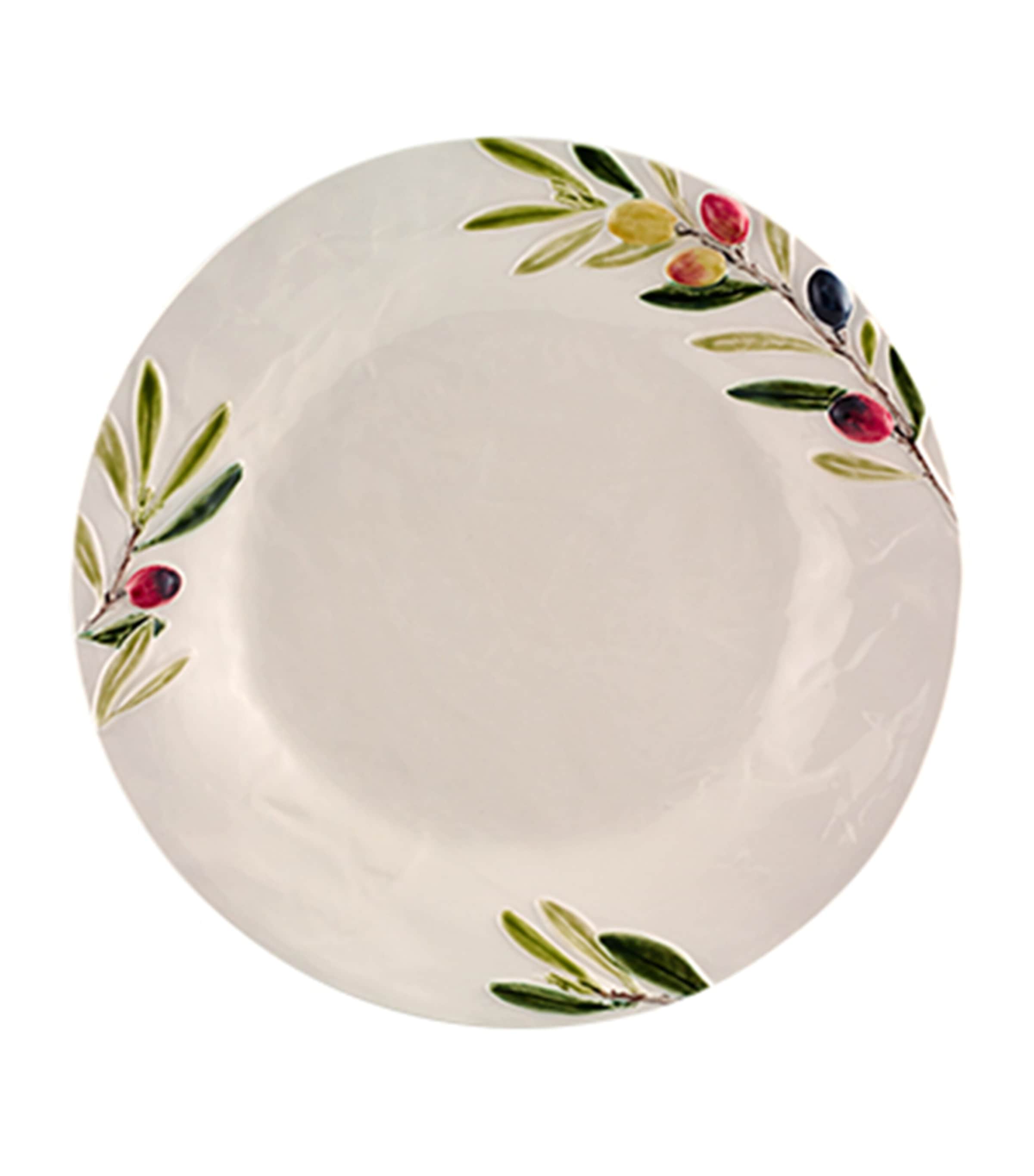 Bordallo Pinheiro x Esporão Olival Dinner Plate (28cm) White, Green, Brown Image 1