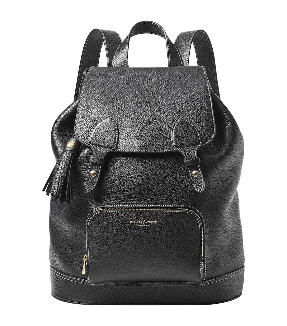 Medium Leather Hudson Backpack BLACK Image 1