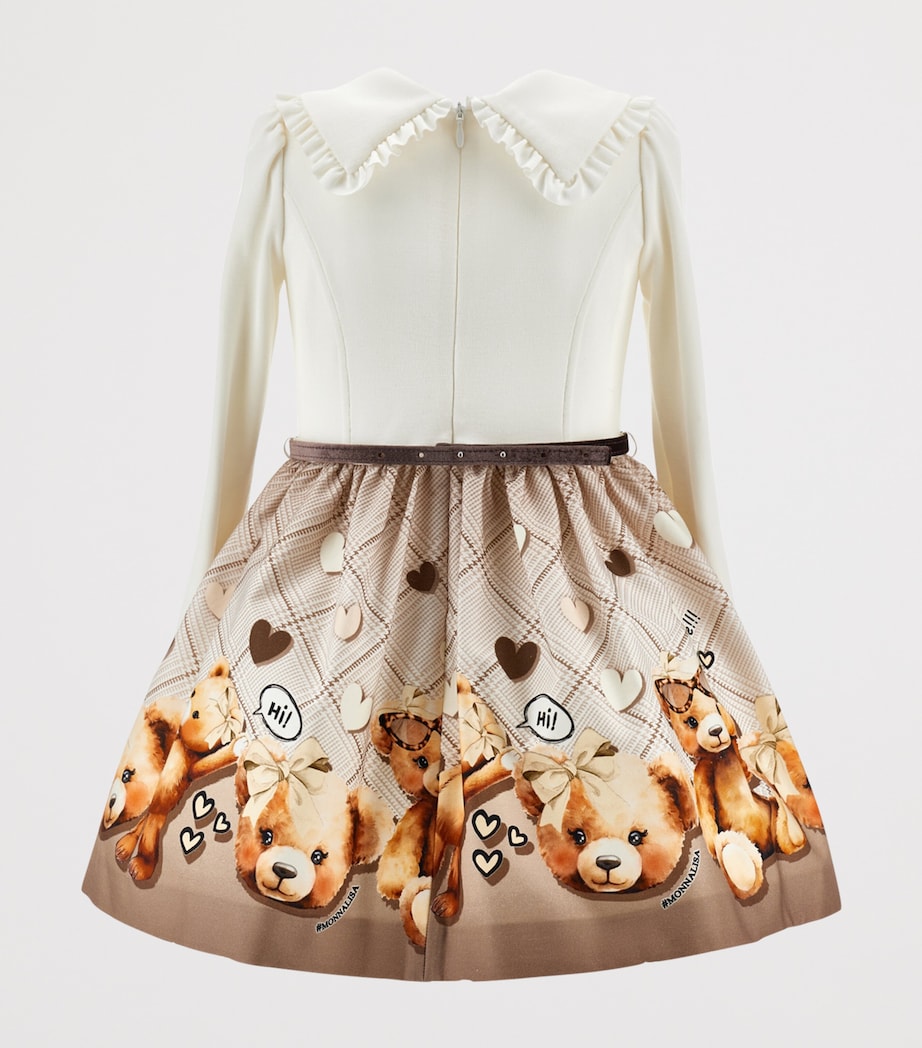 Cotton Teddy Bear Dress (2-10 Years) PANNA +MARRONE Image 2