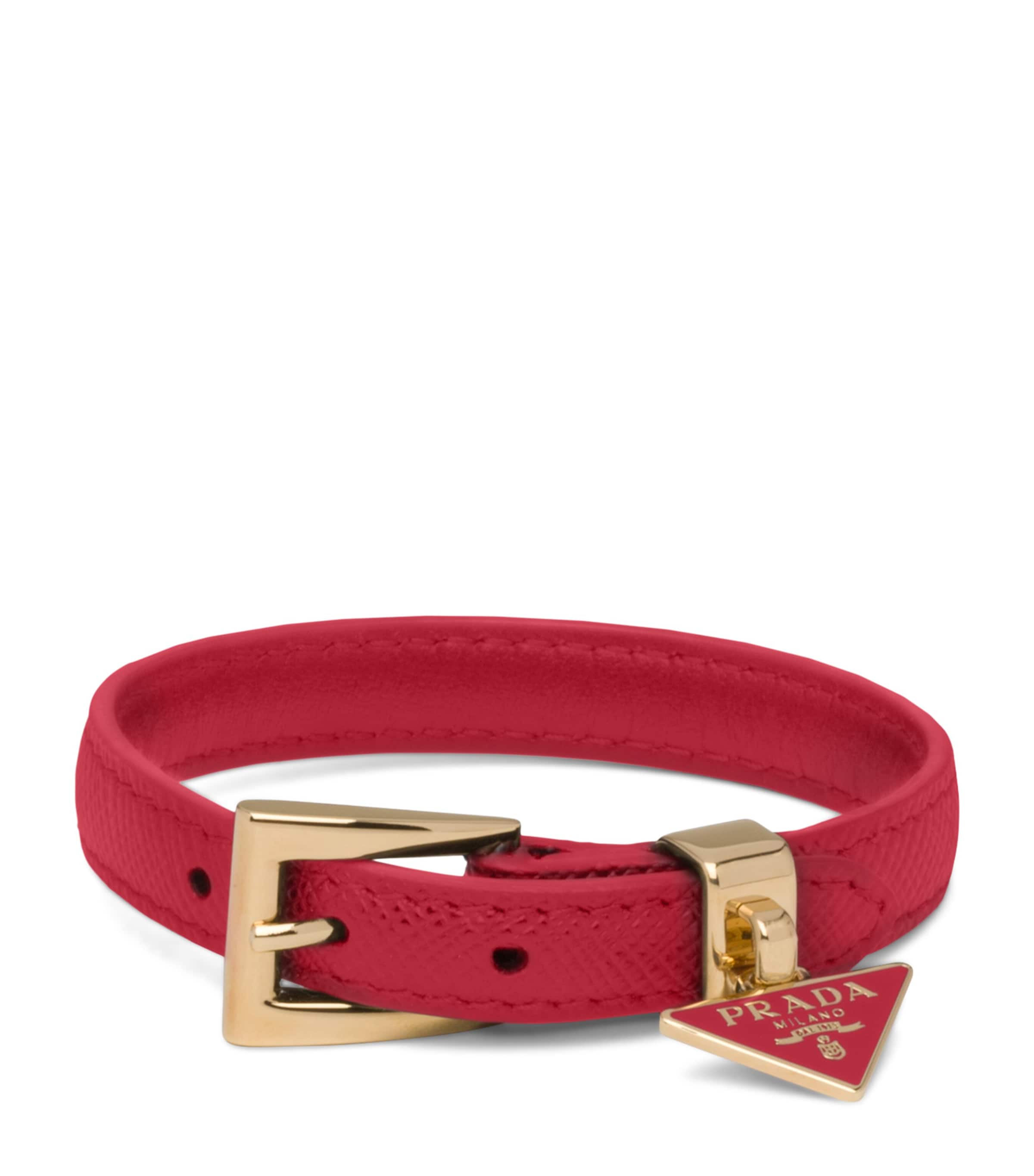 Saffiano Leather Buckle Bracelet F068Z Image 1