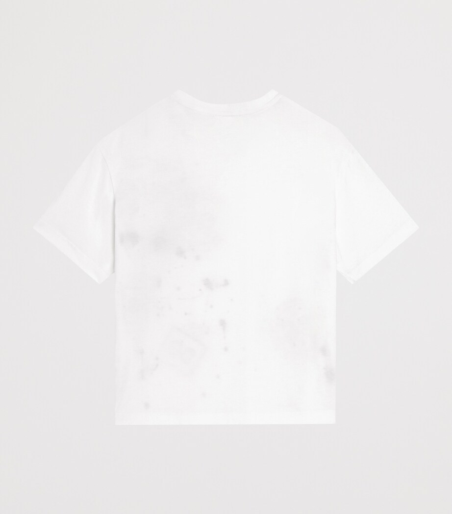 Dolce&Gabbana Kids Cotton Logo Stamp T-Shirt (8-12+ Years) White Image 2