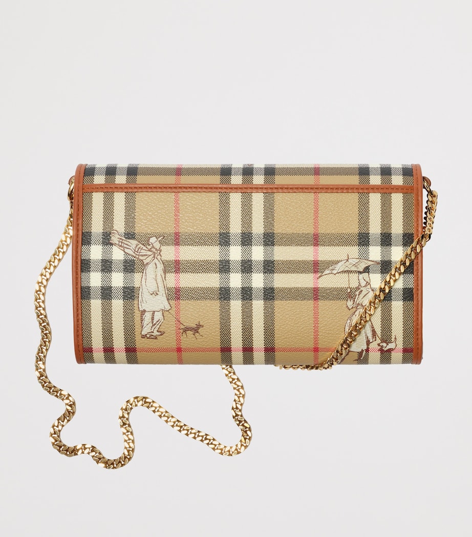 Burberry Check Mates Chain Wallet Archive Beige Image 5