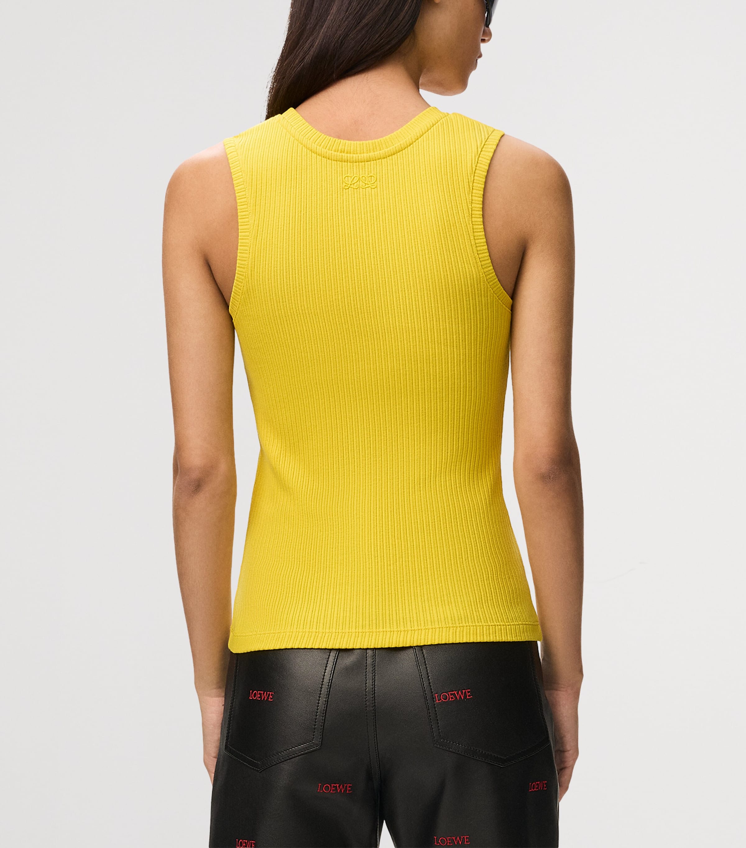 LOEWE Womens Embellished Tank Top Yellow Image 4
