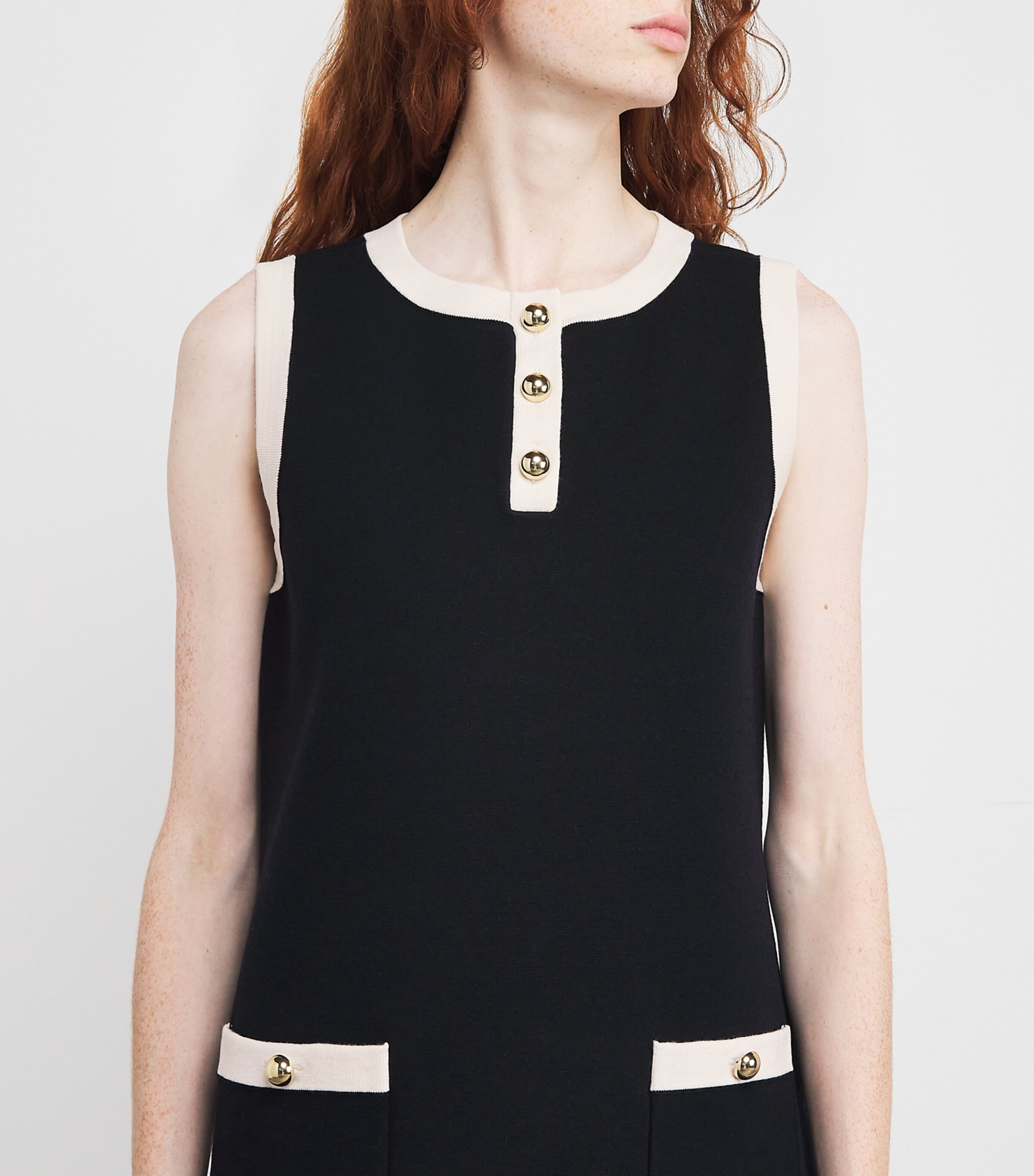 Wool-Blend The Mixed Mini Dress INDIGO Image 4