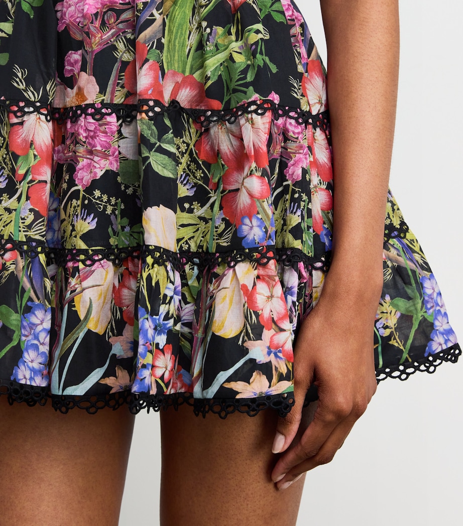 Floral Giulia Mini Dress BLACK BOTANICAL Image 5