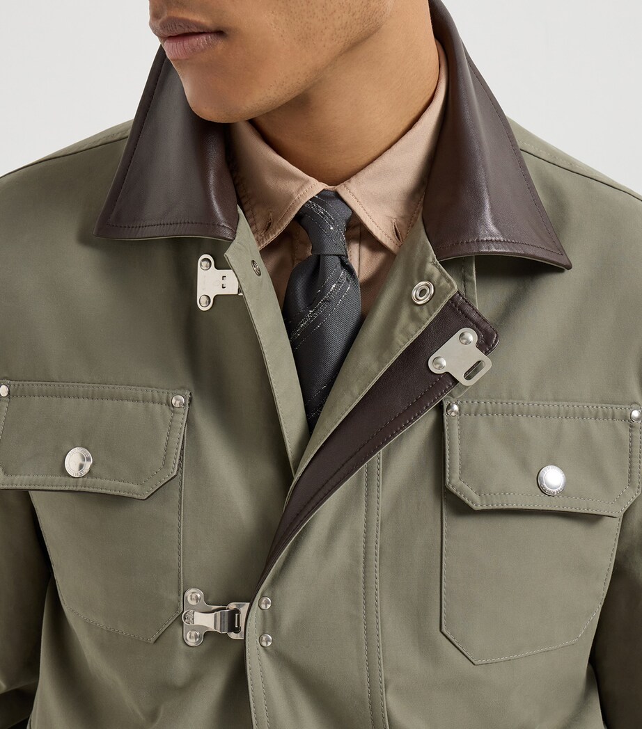 Brunello Cucinelli Silk-Cotton Stripe Tie Image 2