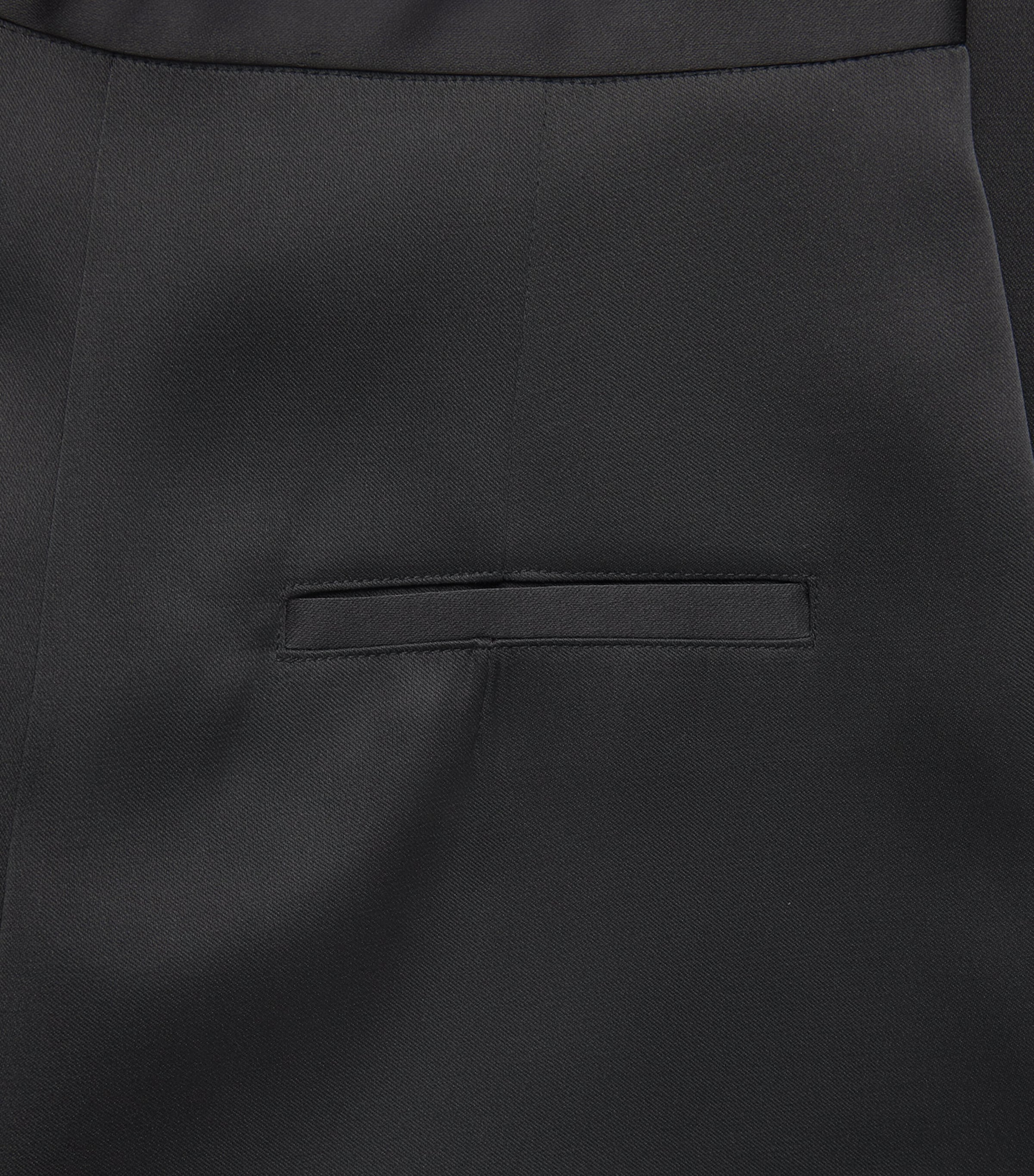 Source Unknown Womens Satin Wide-Leg Tuxedo Trousers Black Image 6