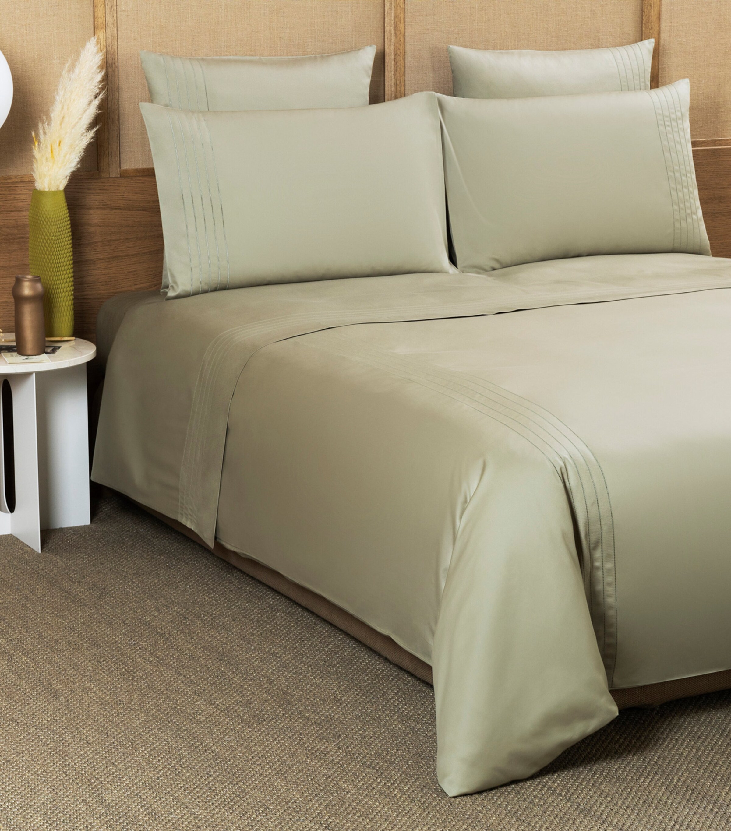 Cotton Lush Ajour Oxford Pillowcase Set (51cm x 71cm) 6419 - TRANQUIL GREE Image 3