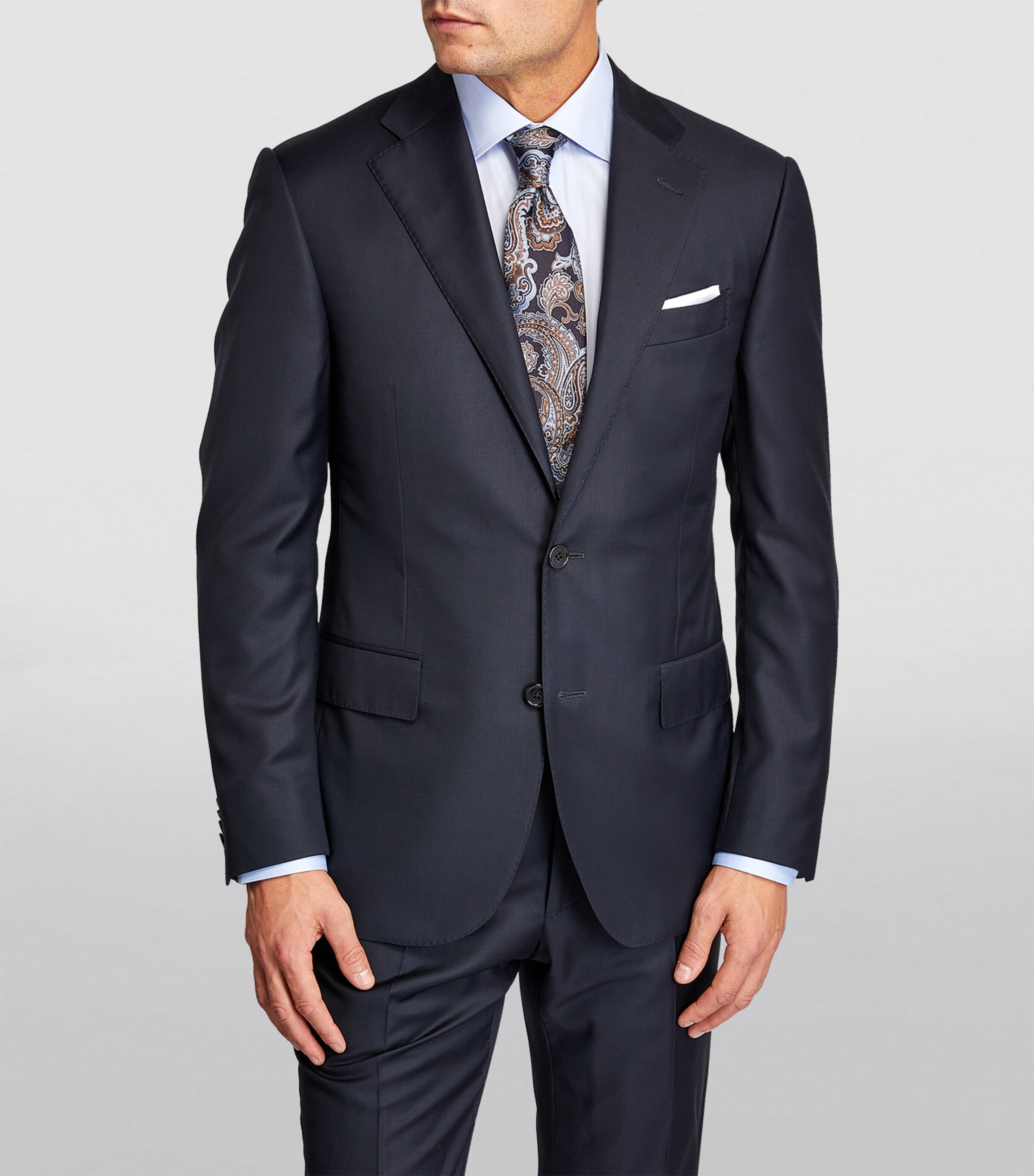 Virgin Wool 2-Piece Suit NAVY Image 3