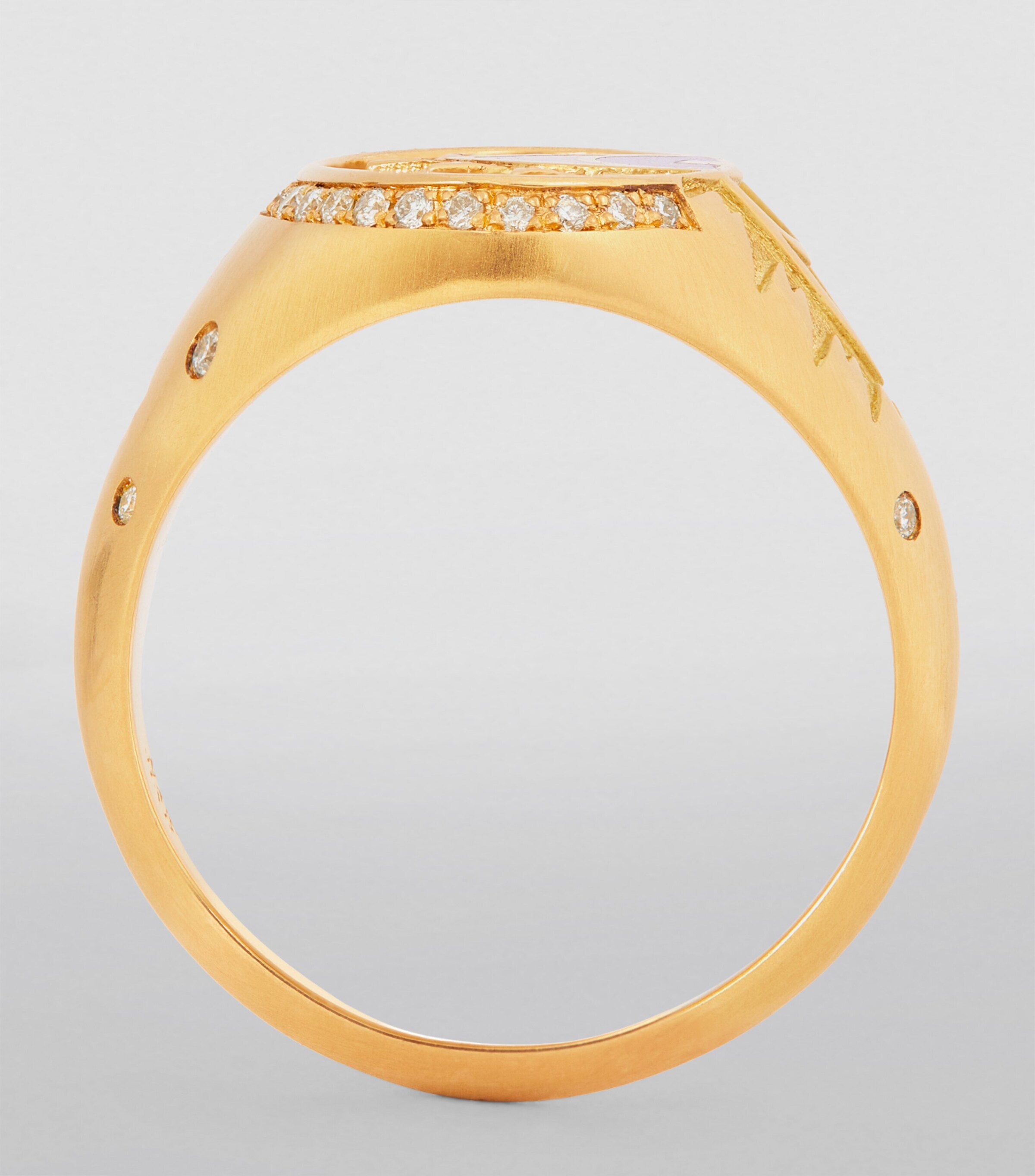 L'ATELIER NAWBAR Yellow Gold, Diamond and Mother-of-Pearl Eye On Biladi Ring Yellow Gold Image 2