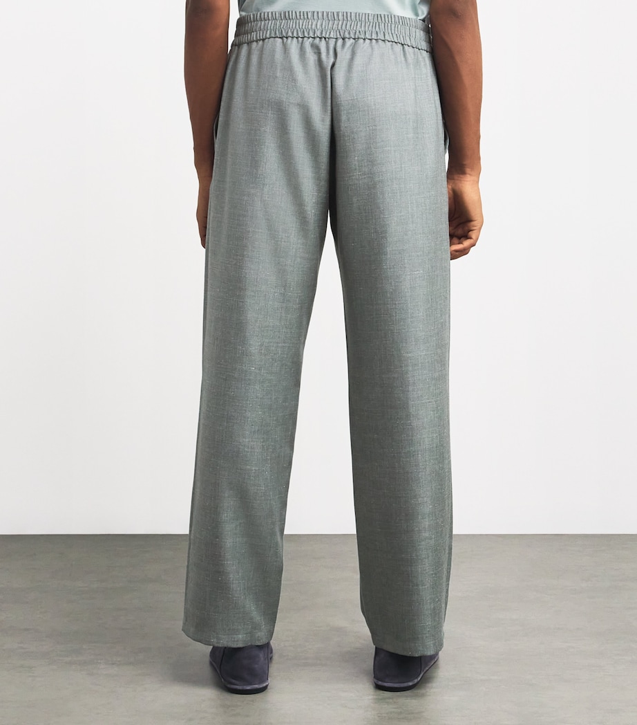 Cashmere-Silk-Linen Trousers 62634 SAGE Image 4