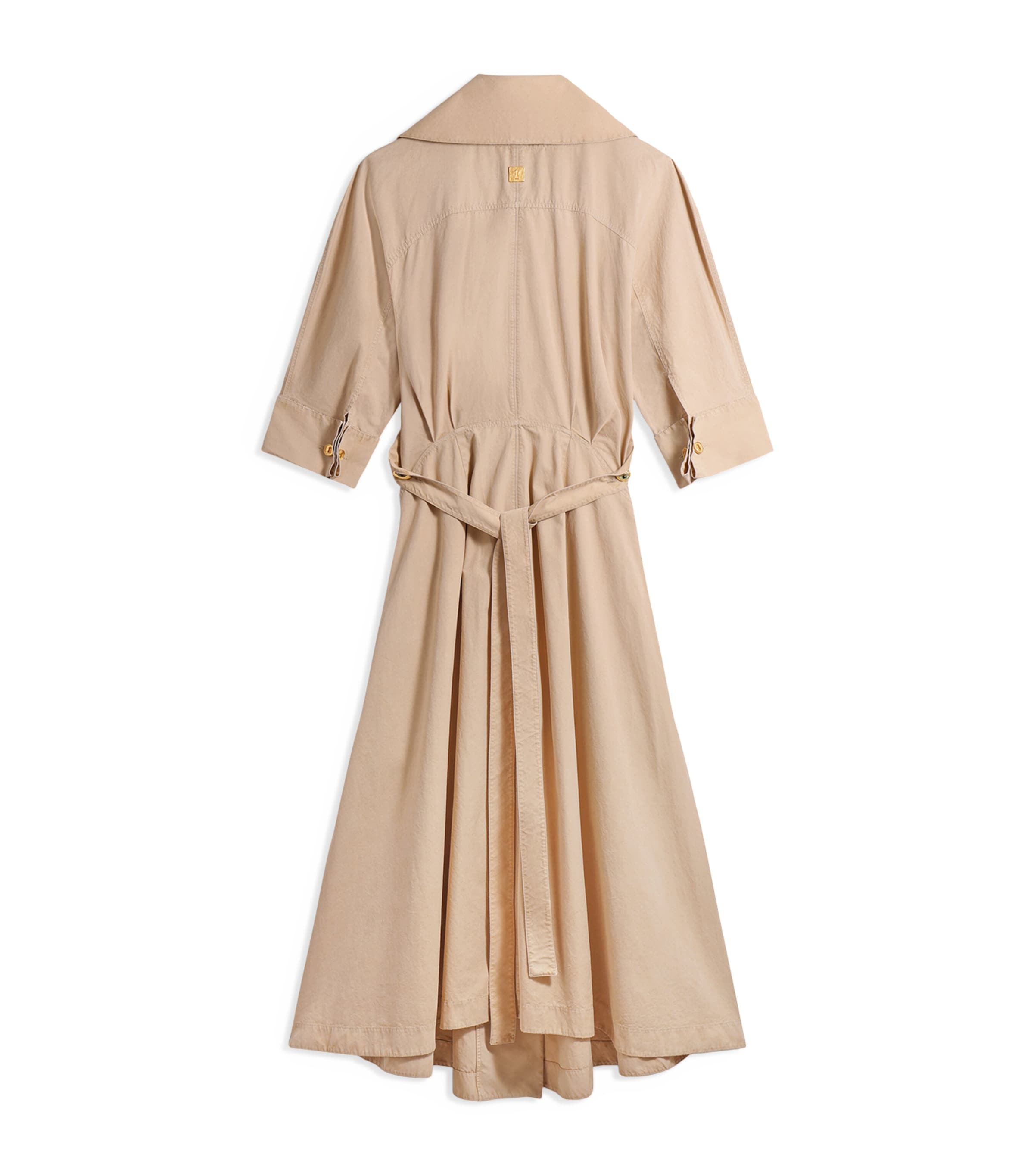 Schiaparelli Womens Crossover Collar Midi Dress Camel Image 6