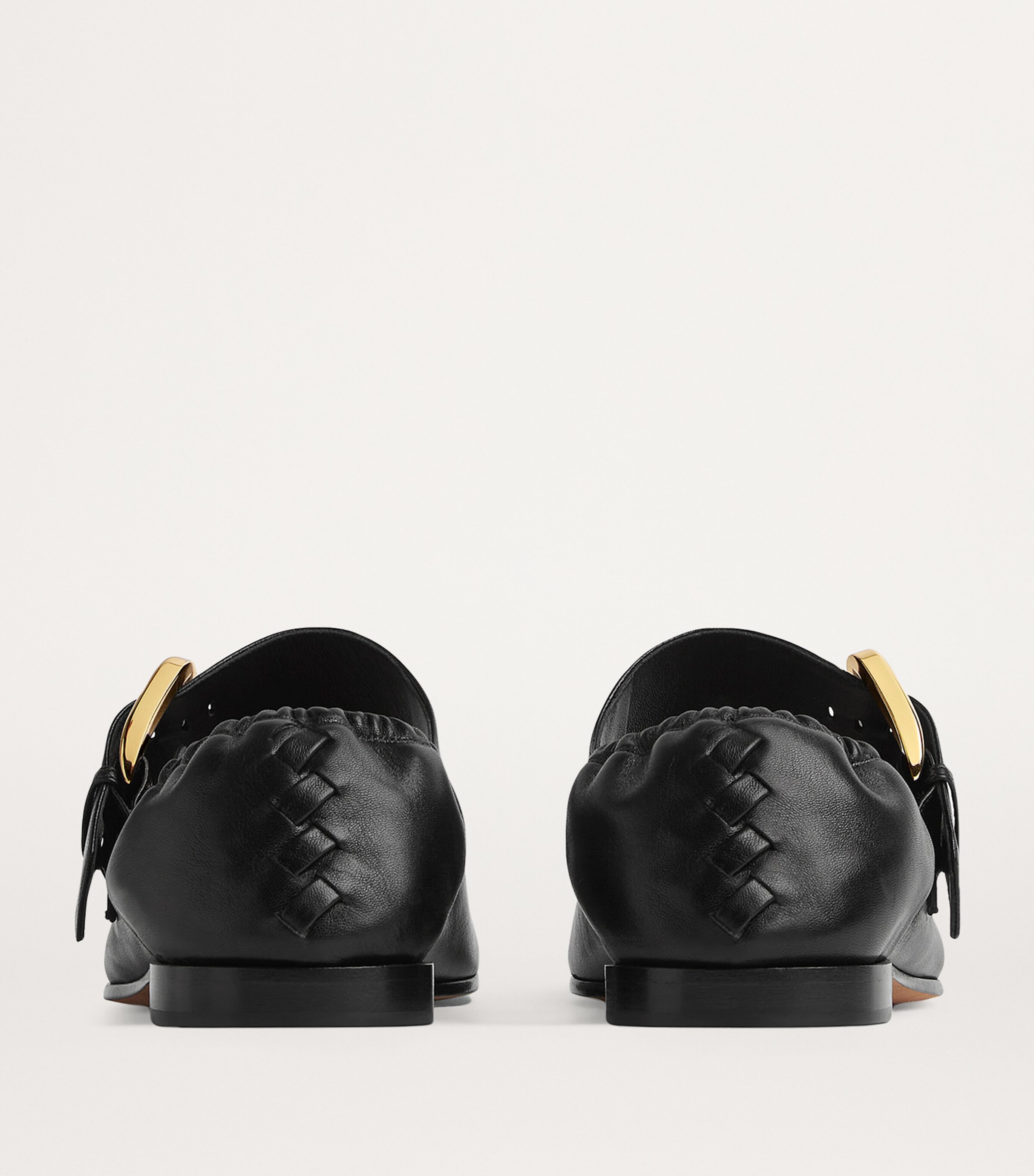 Bottega Veneta Leather Astaire Ballet Flats | Harrods UK