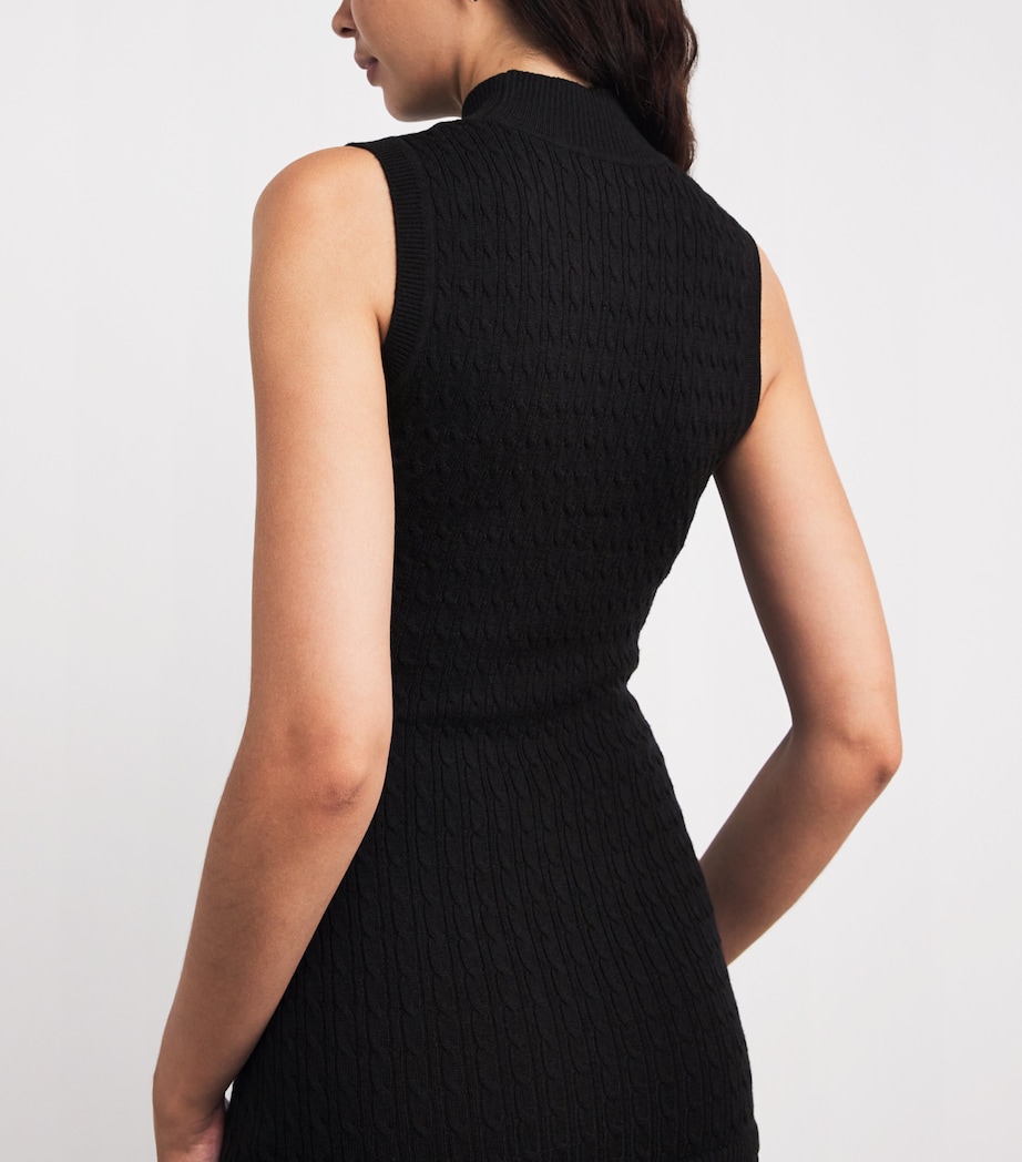 Wool-Blend Rollneck Mini Dress BLACK Image 4