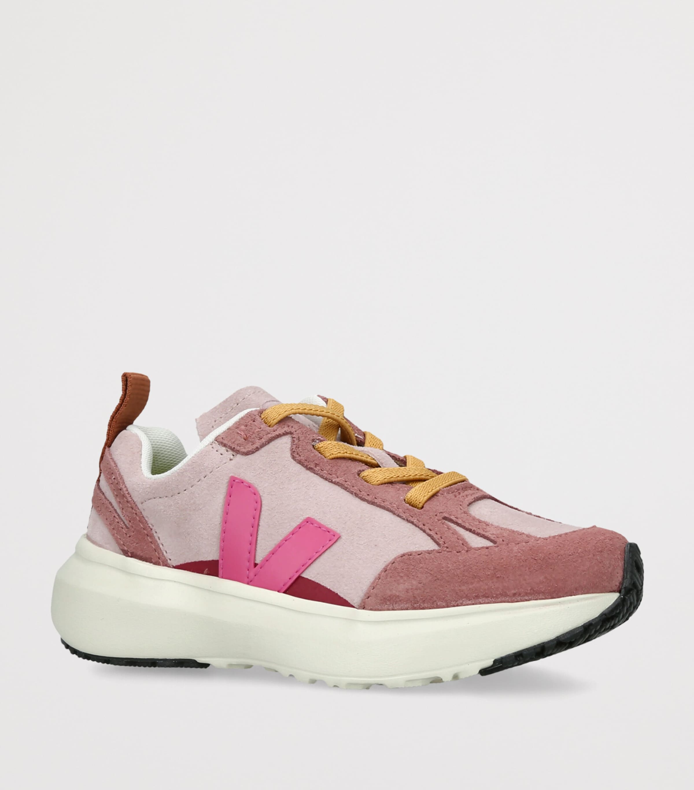 Veja Kids Suede Canary Sneakers Pink Comb Image 2