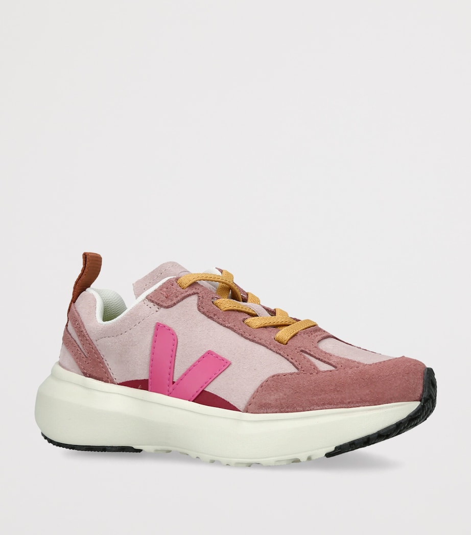 Veja Kids Suede Canary Sneakers Pink Comb Image 2
