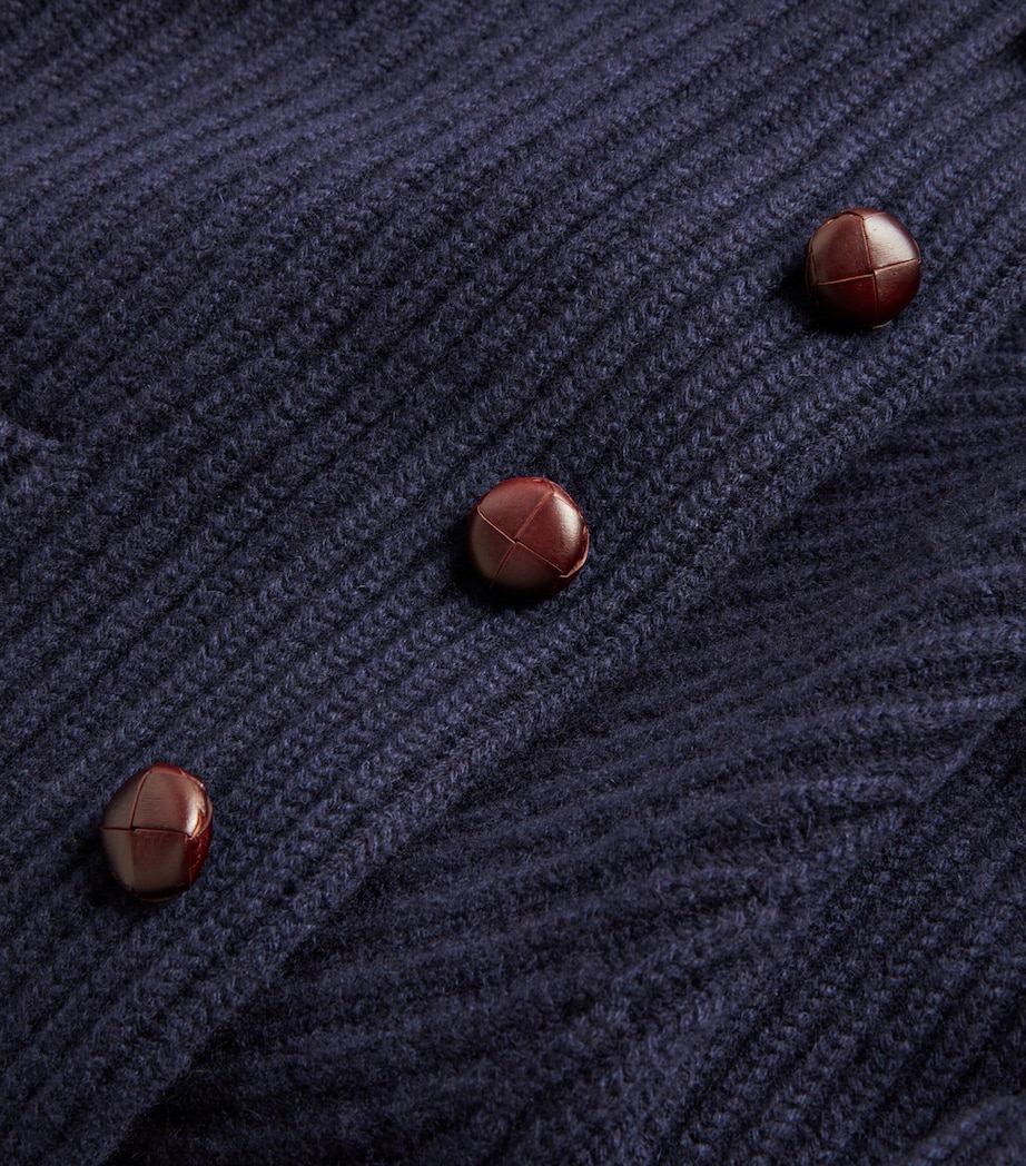 Cashmere Shawl-Collar Cardigan NAVY Image 5