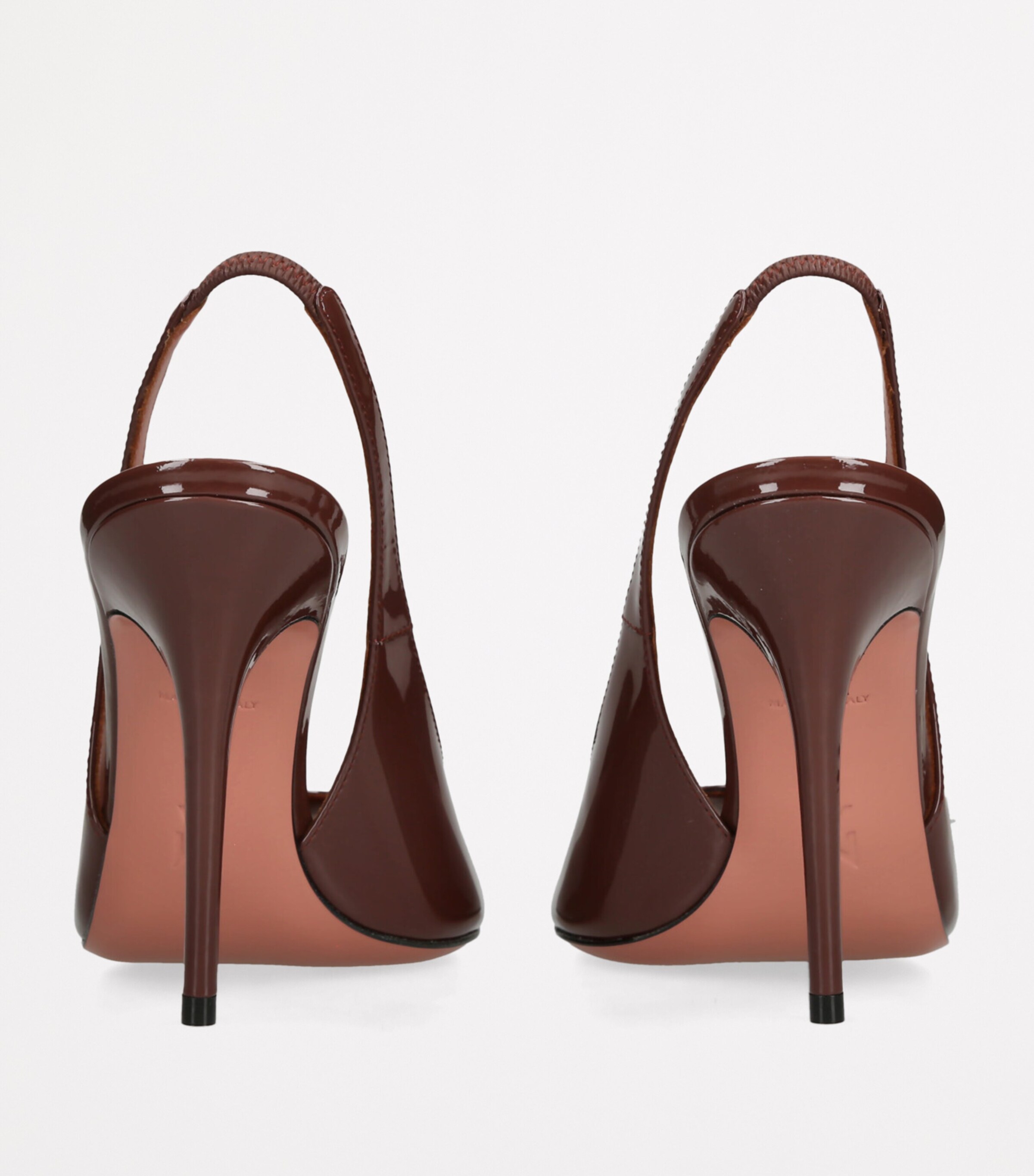 Patent Leather Kristina Slingback Sandals 105 DARK BROWN Image 2