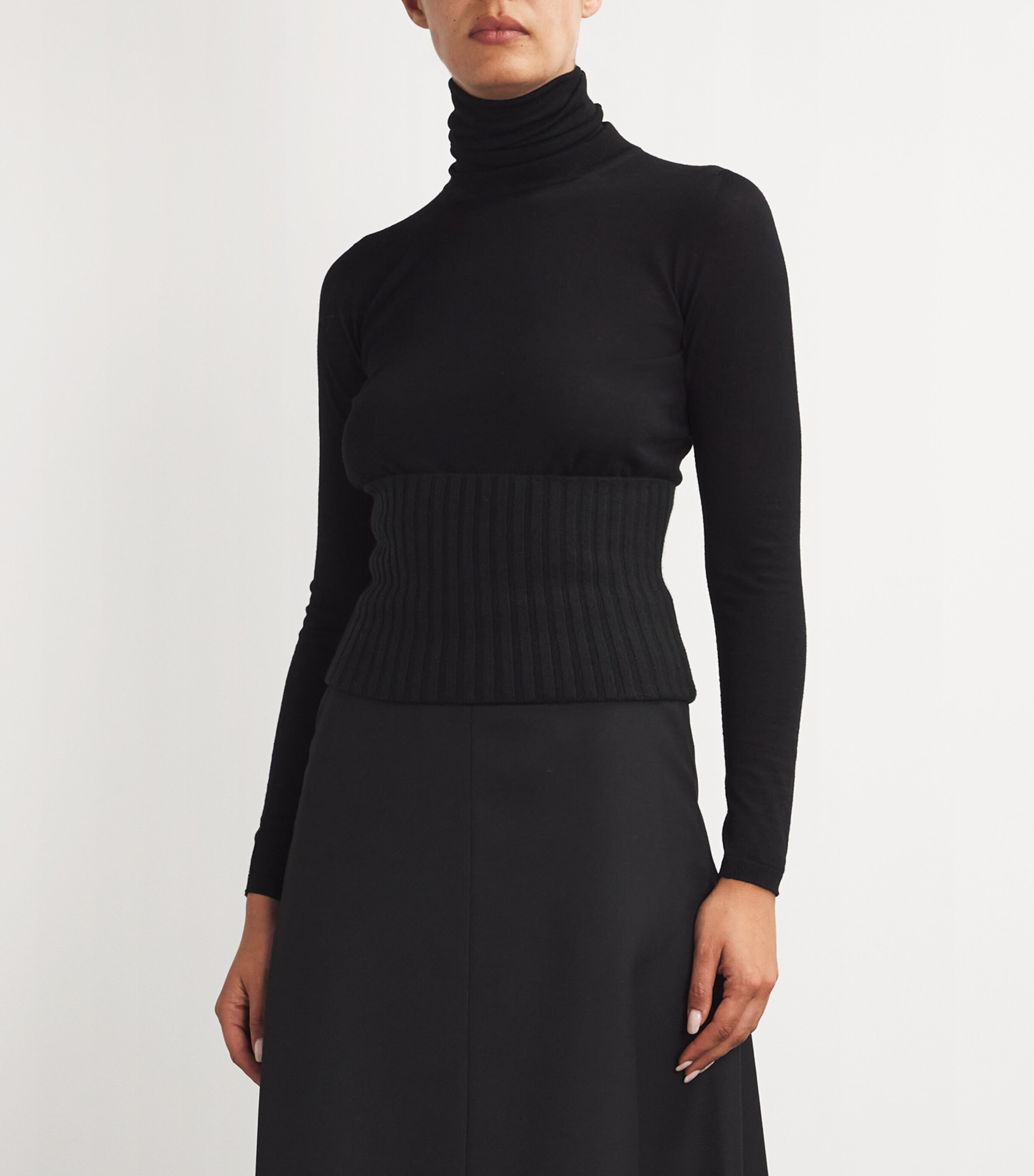 Wool-Cashemre Blend Bodice BLACK Image 2