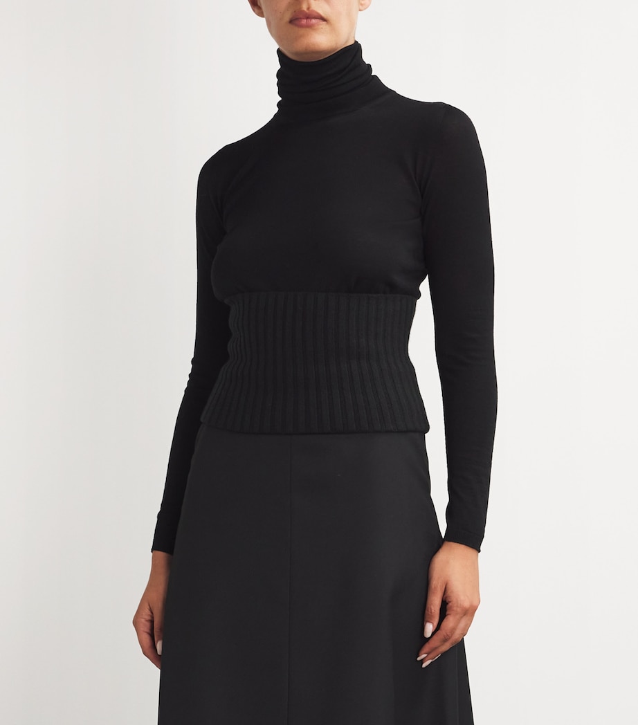 Wool-Cashemre Blend Bodice BLACK Image 2