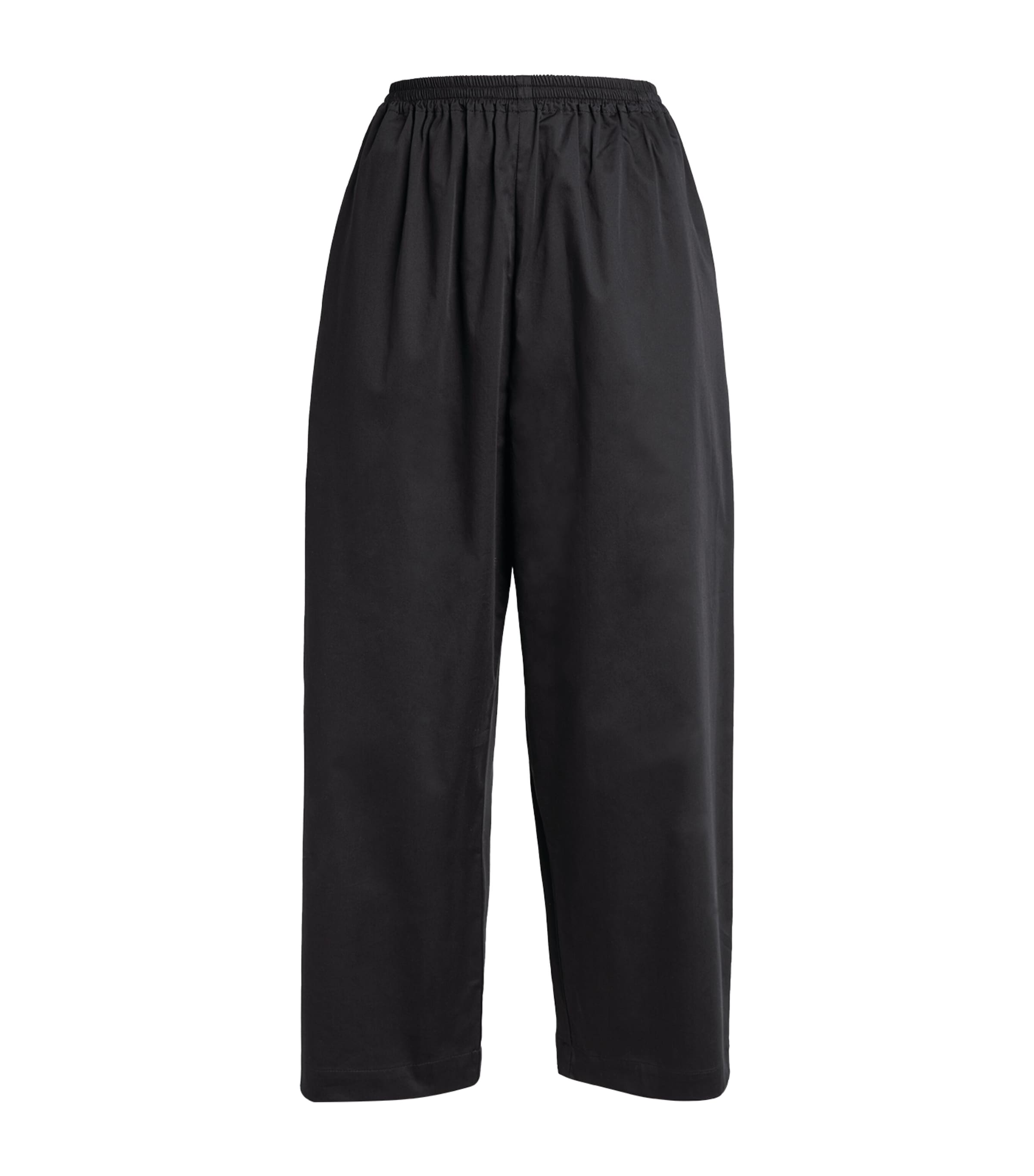Cropped Japanese Trousers BLACK Image 2