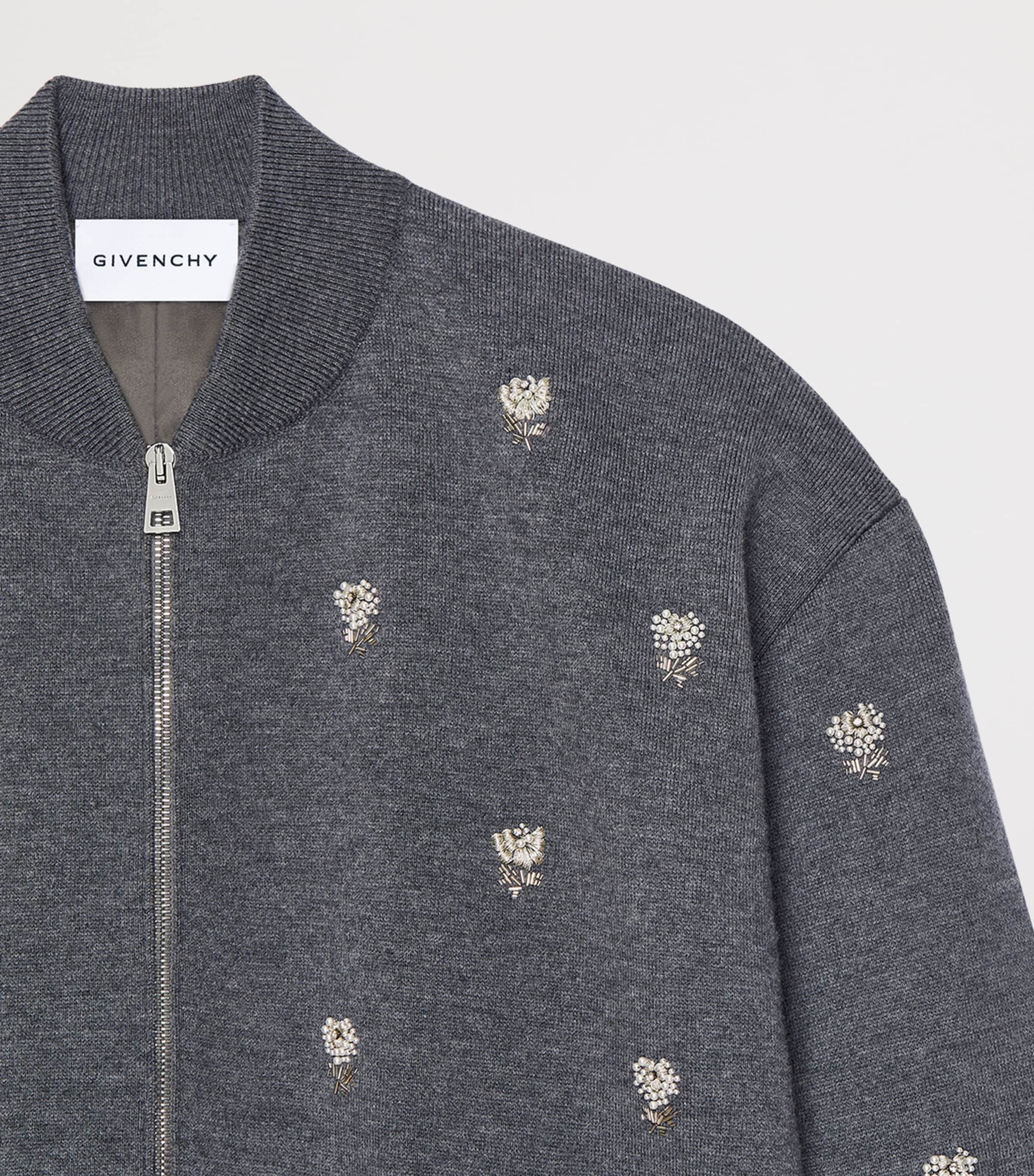 Givenchy Mens Wool Embroidered Bomber Jacket Image 5
