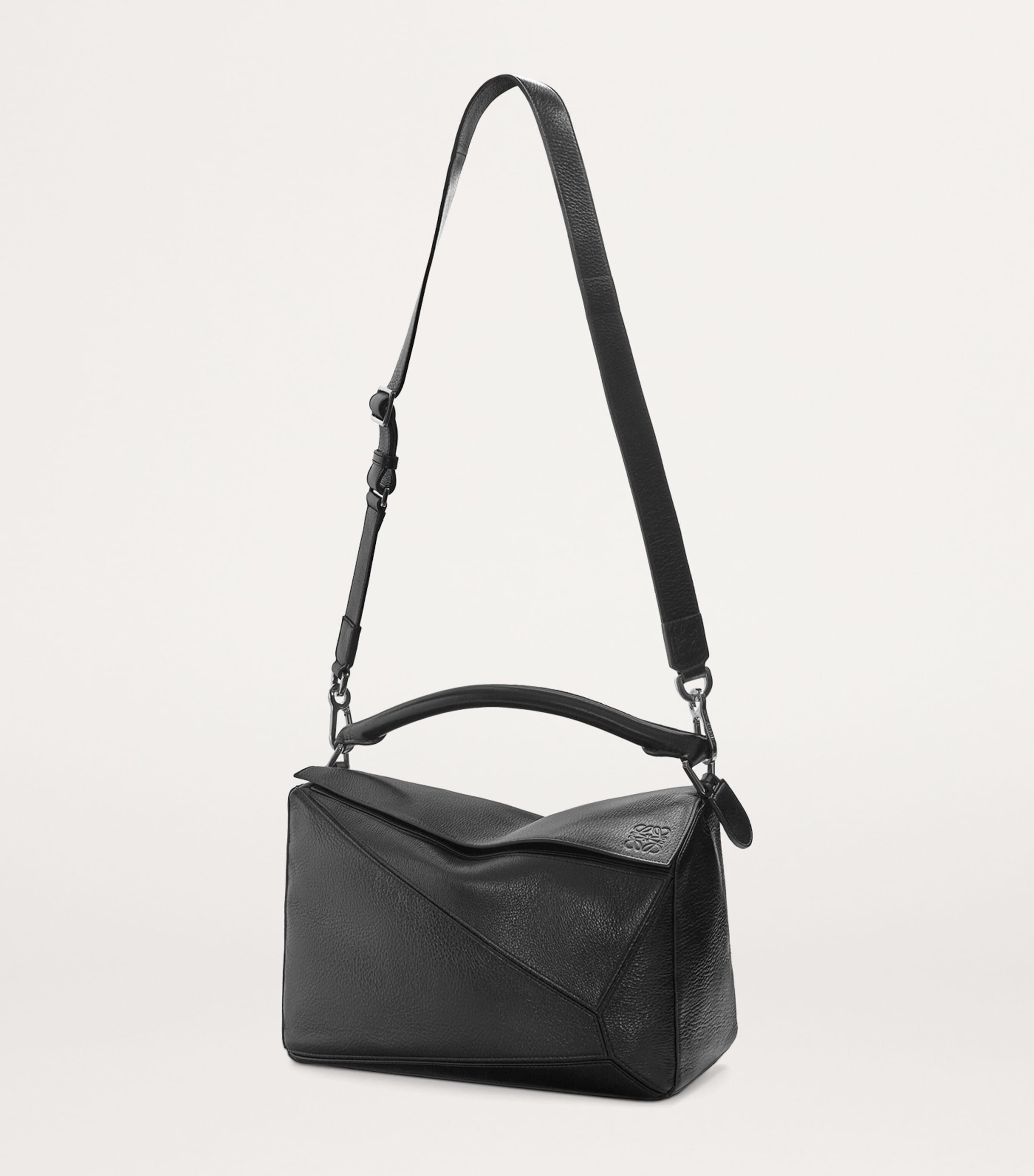 LOEWE Black Large Leather Puzzle Top-Handle Bag | Harrods AE
