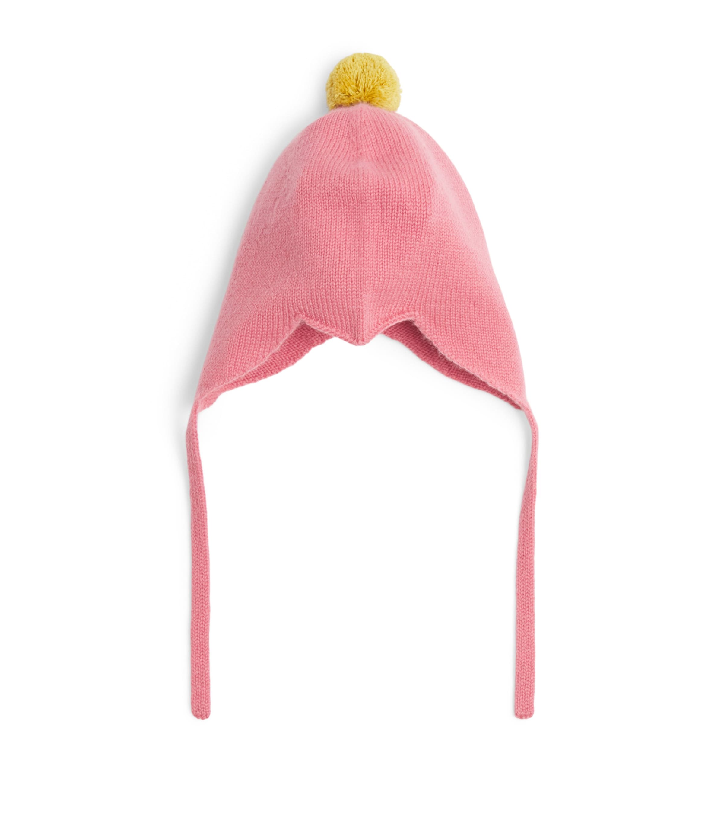 Rosie Sugden Cashmere Pom-Pom Bonnet (0-24 Months) Venetian Rse/gld Dst Image 1
