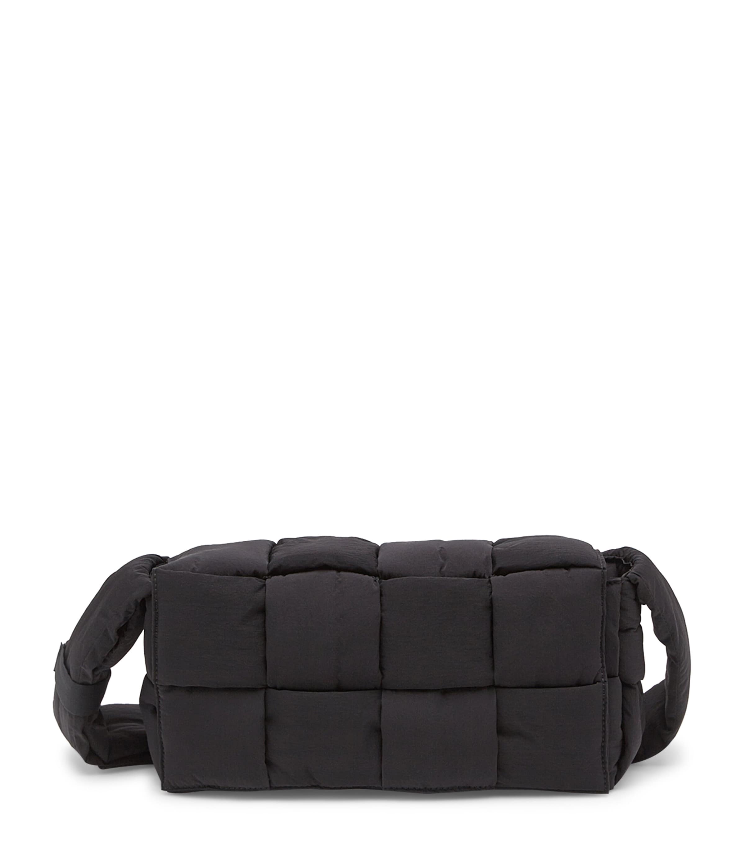 Bottega Veneta Intreccio Padded Tech Cassette Cross-body Bag In Grey