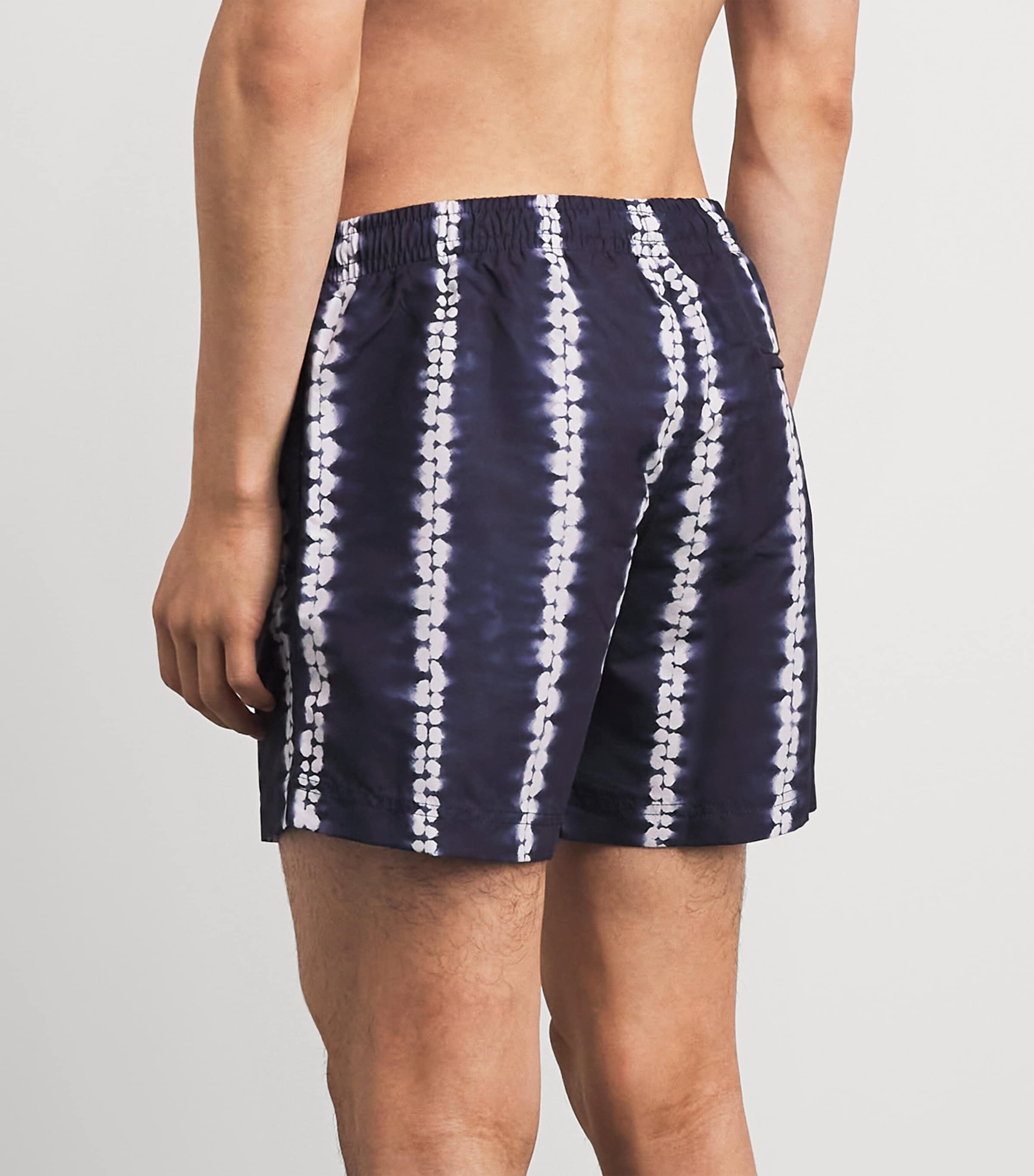 COMMAS Mens Shibori Stripe Swim Shorts Navy Image 4