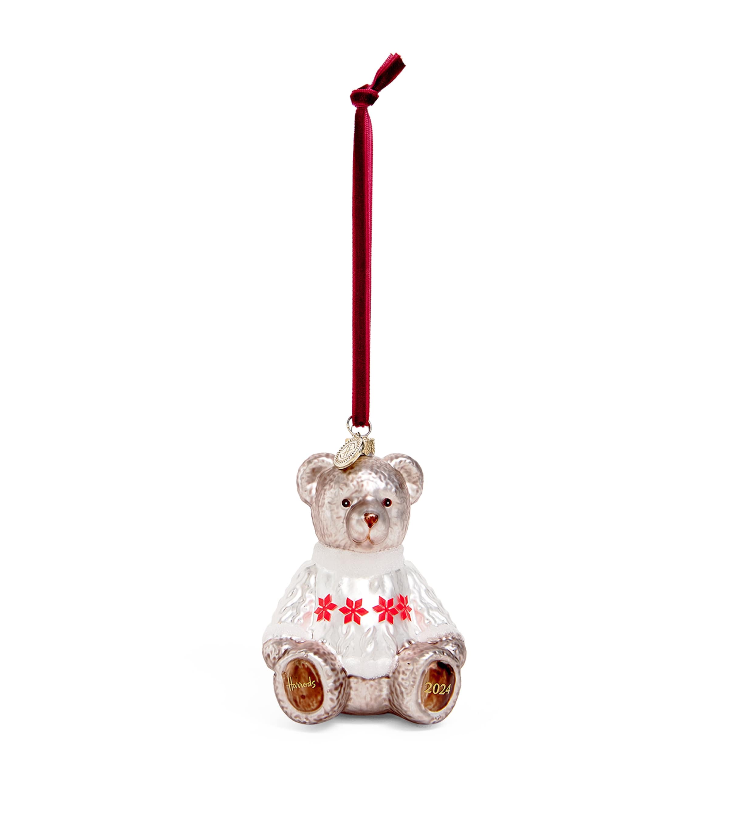 Harrods Christmas Bear 2024 Noah Tree Decoration In Multi