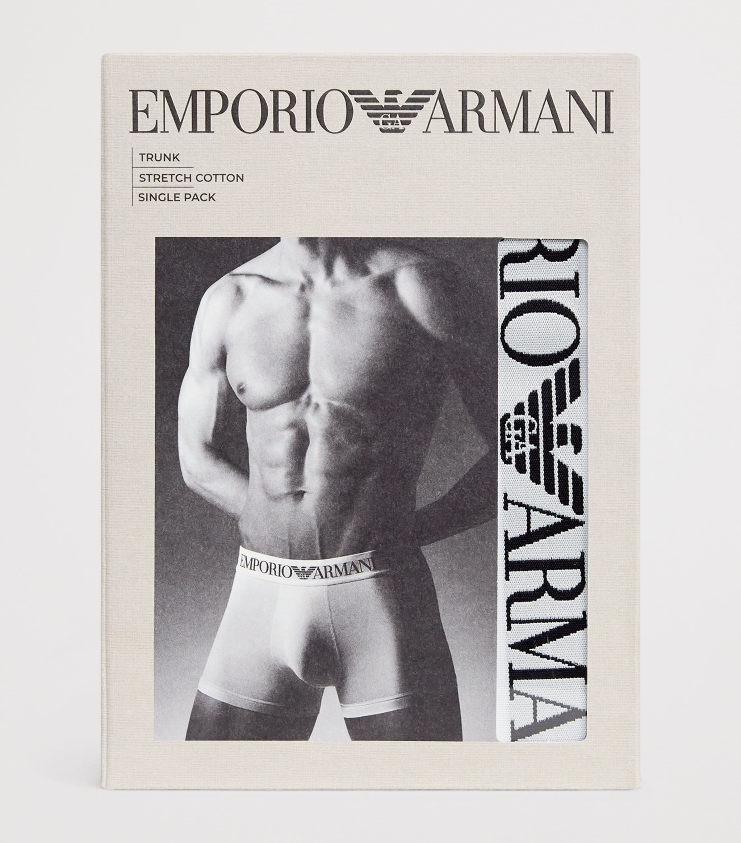 Stretch-Cotton Logo Trunks U0002 WHITE Image 4