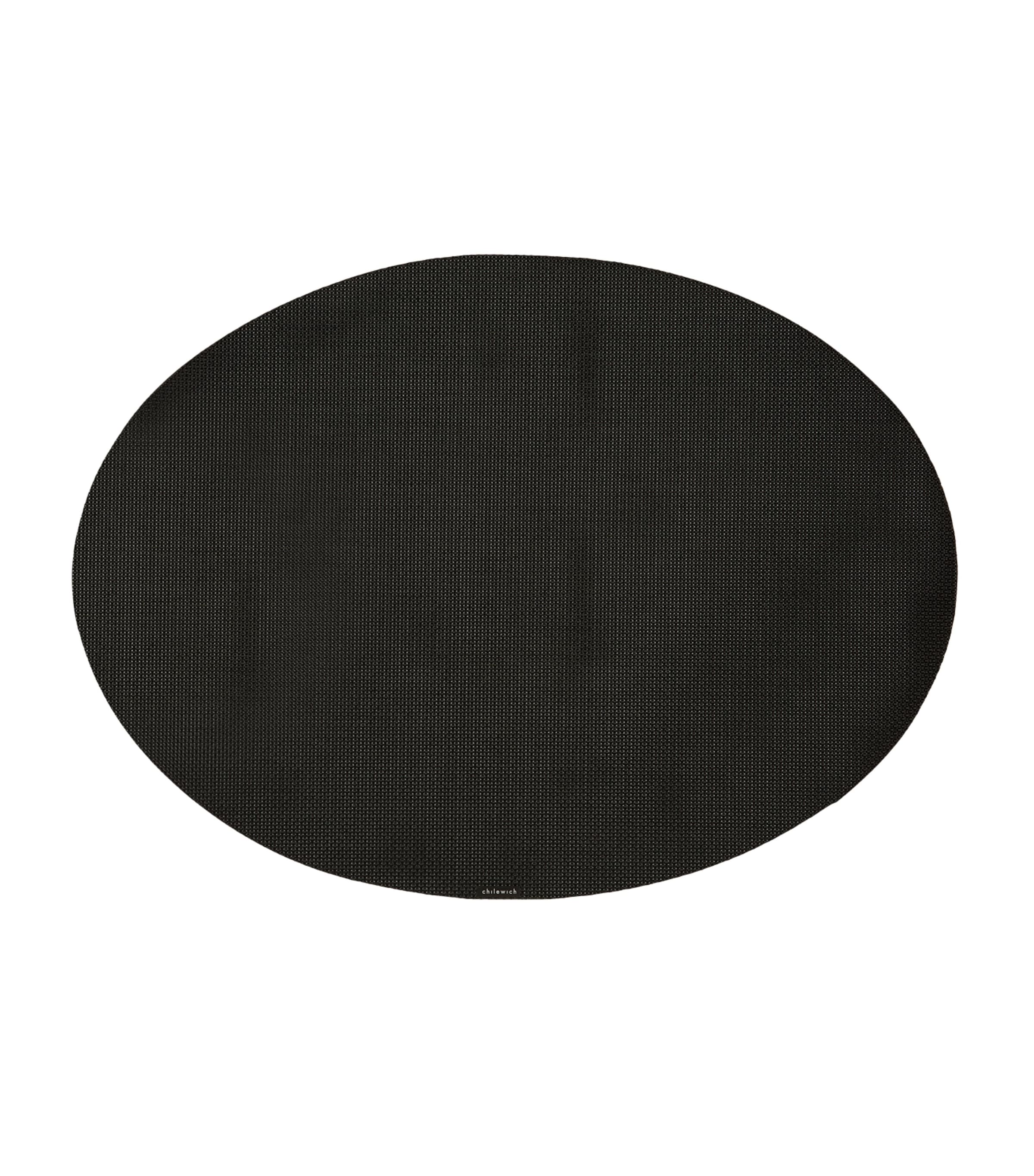 Chilewich Basketweave Oval Placemat In Black