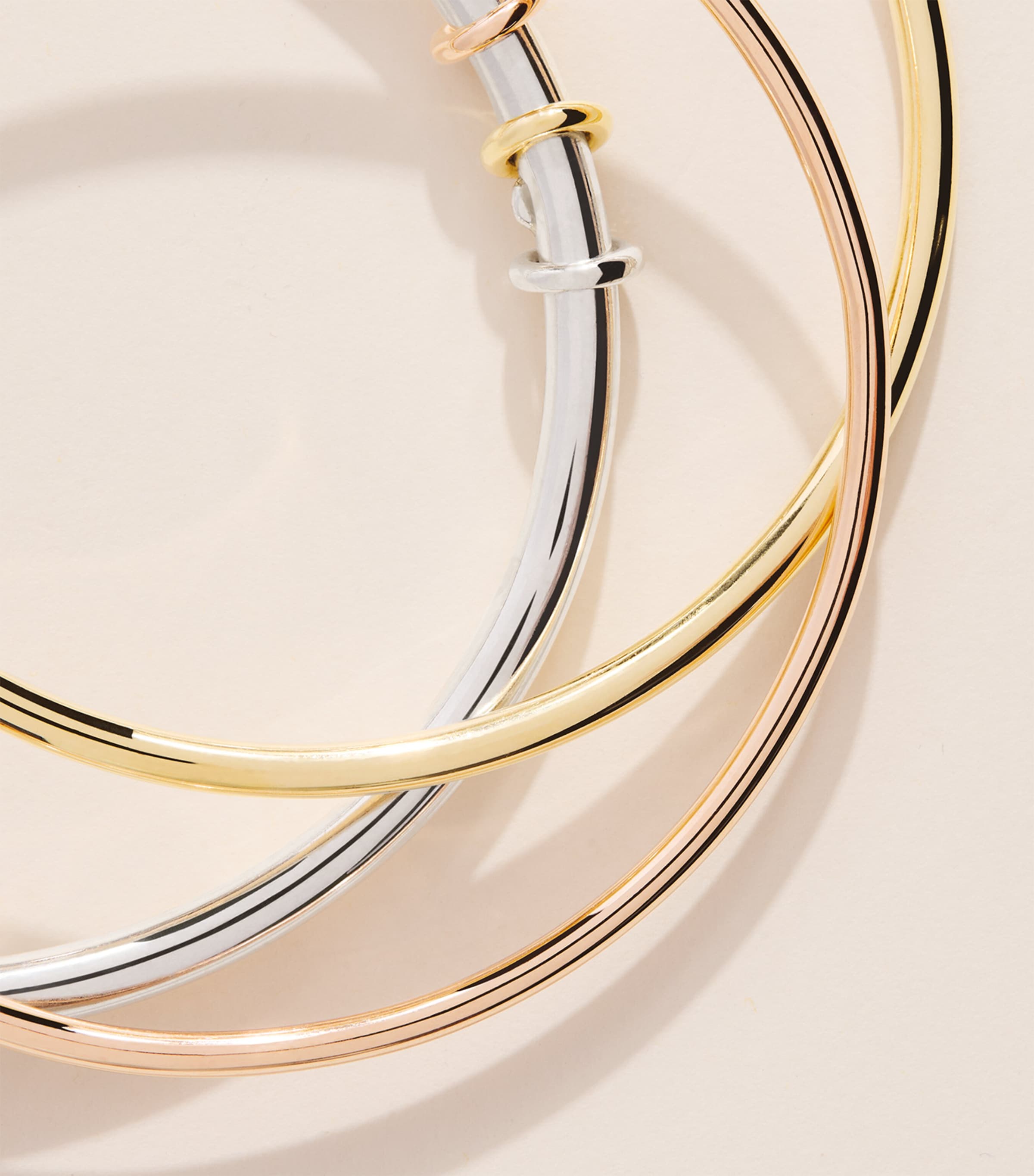 Spinelli Kilcollin Mixed Gold and Sterling Silver Baryon Layered Bangle Sterling Silver Image 5