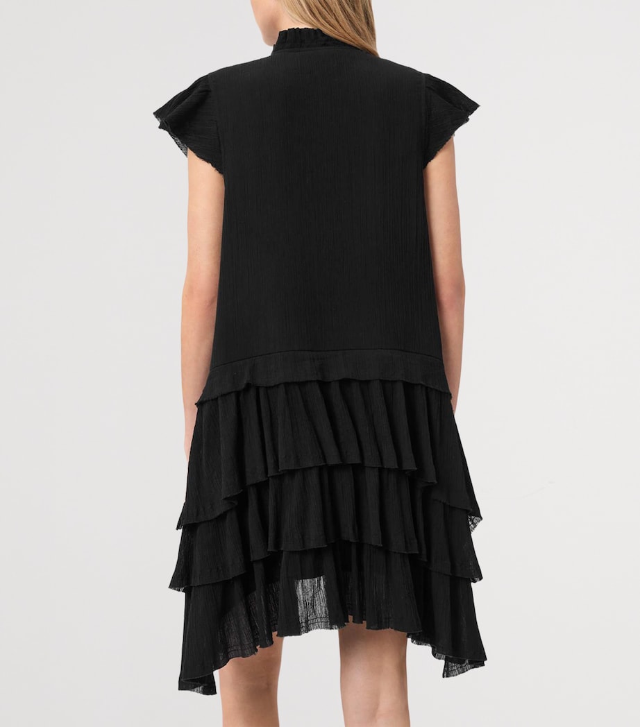 AllSaints Womens Organic Cotton Cavalry Mini Dress Black Image 4