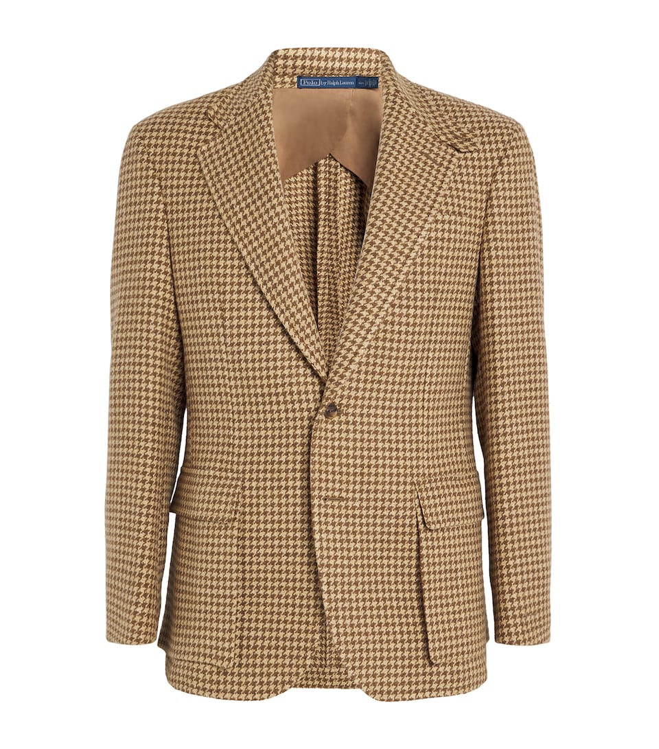 Linen, Wool and Silk Houndstooth Blazer