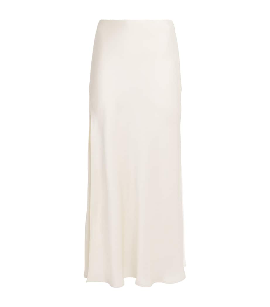 Satin Midi Skirt 102 CREAM Image 1