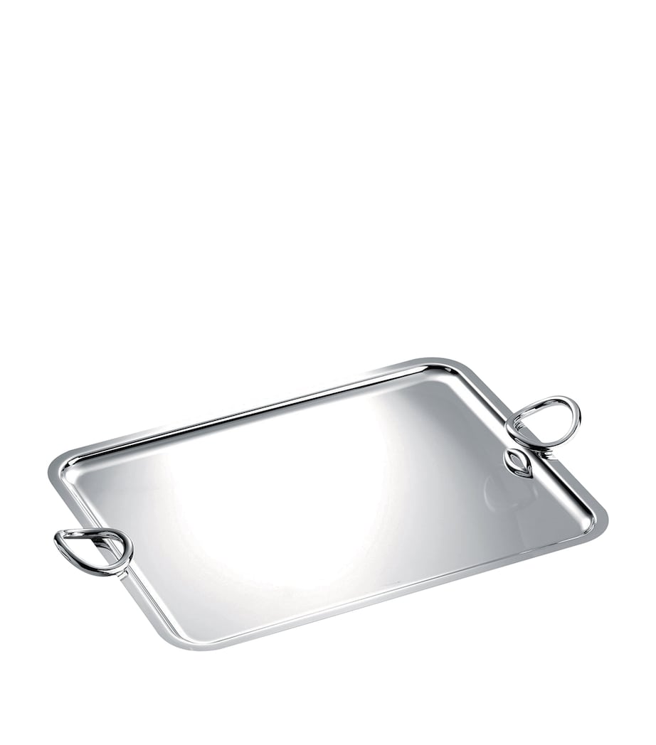 Christofle Silver-Plated Vertigo Handled Tray (53cm x 42cm) Silver Image 1