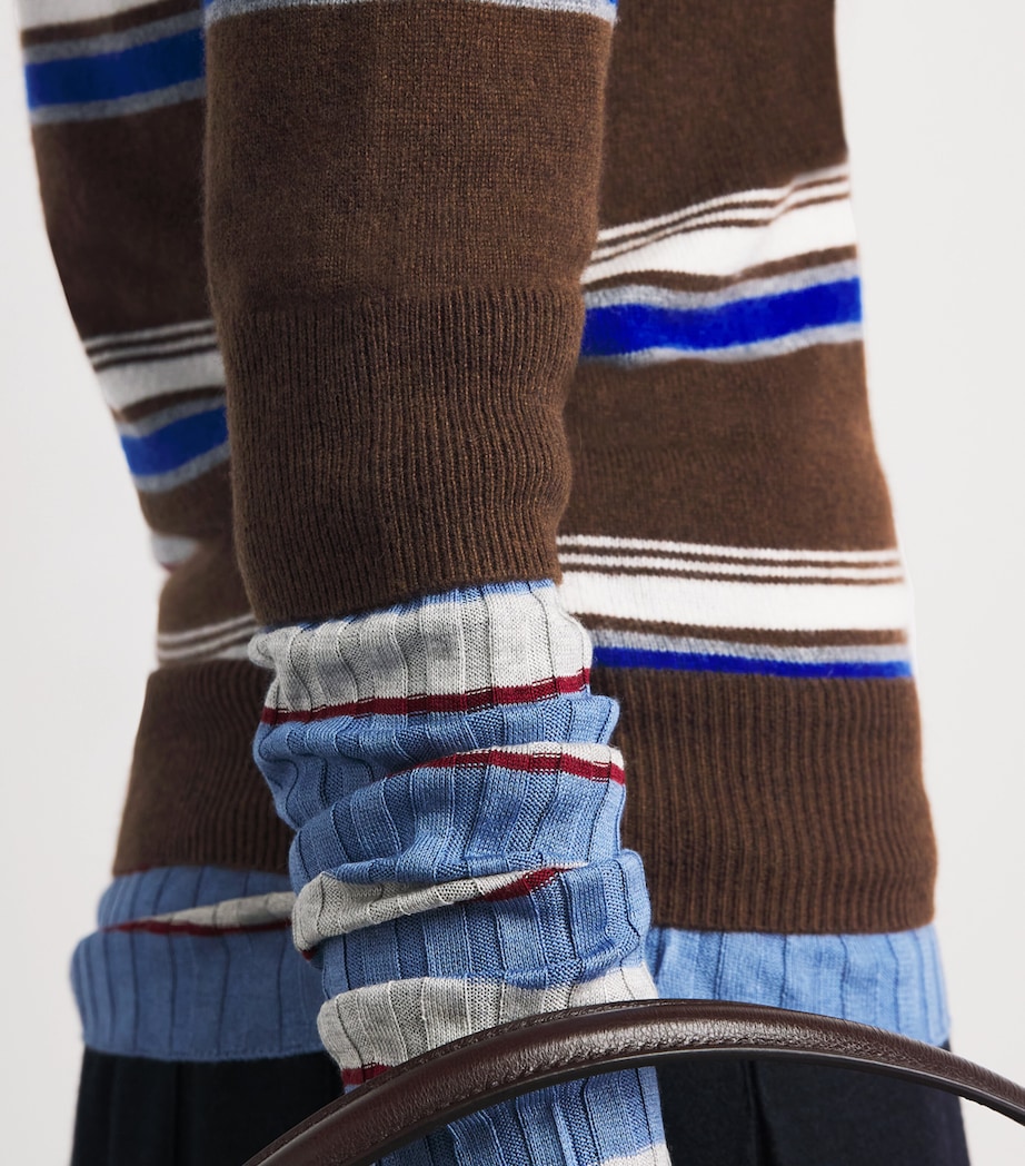 Claudie Pierlot Womens Wool-Cashmere Stripe Sweater Multicolored Image 3