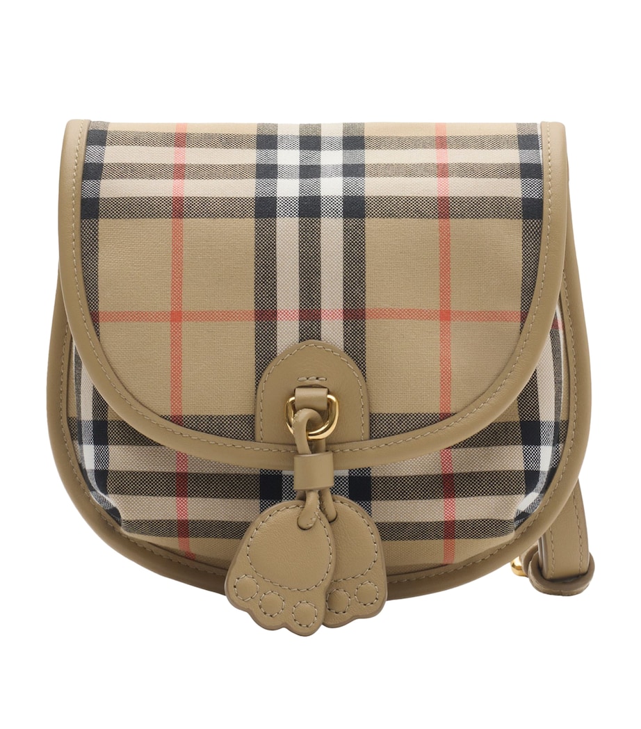 Burberry Kids Canvas Check Cross-Body Bag Sand Ip Check Image 1