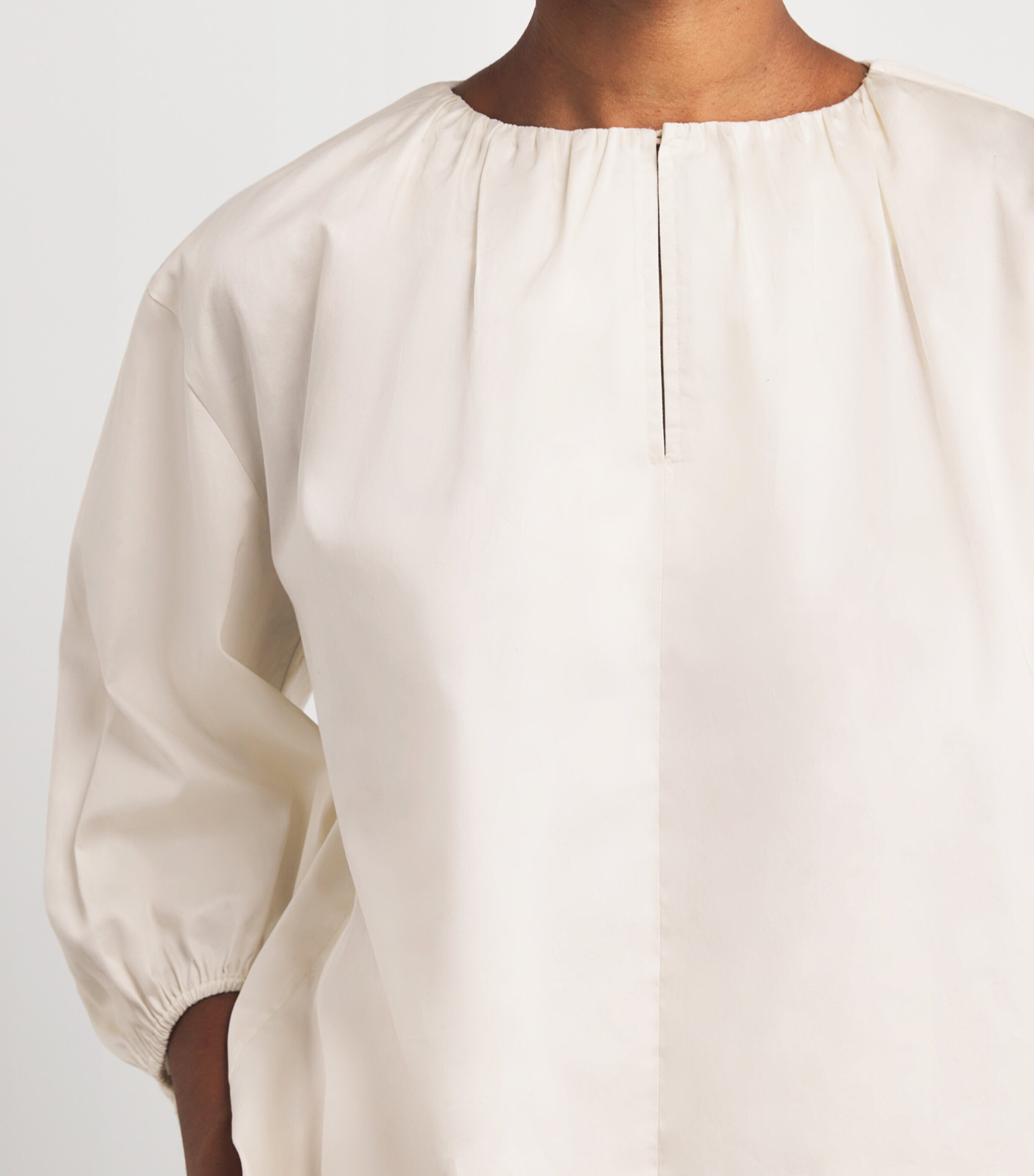 Joseph Womens Cotton Sateen Godin Blouse Ivory Image 6