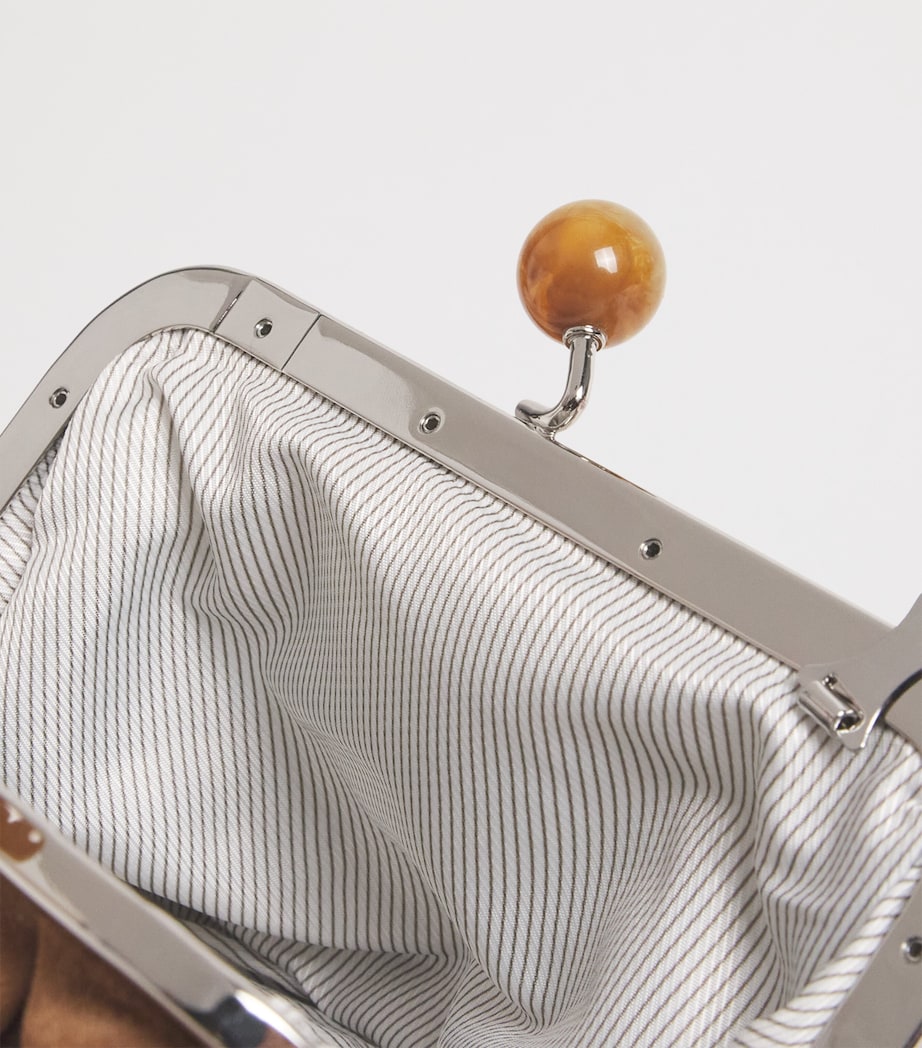 Medium Leather Pasticcino Clutch Bag TOBACCO Image 6